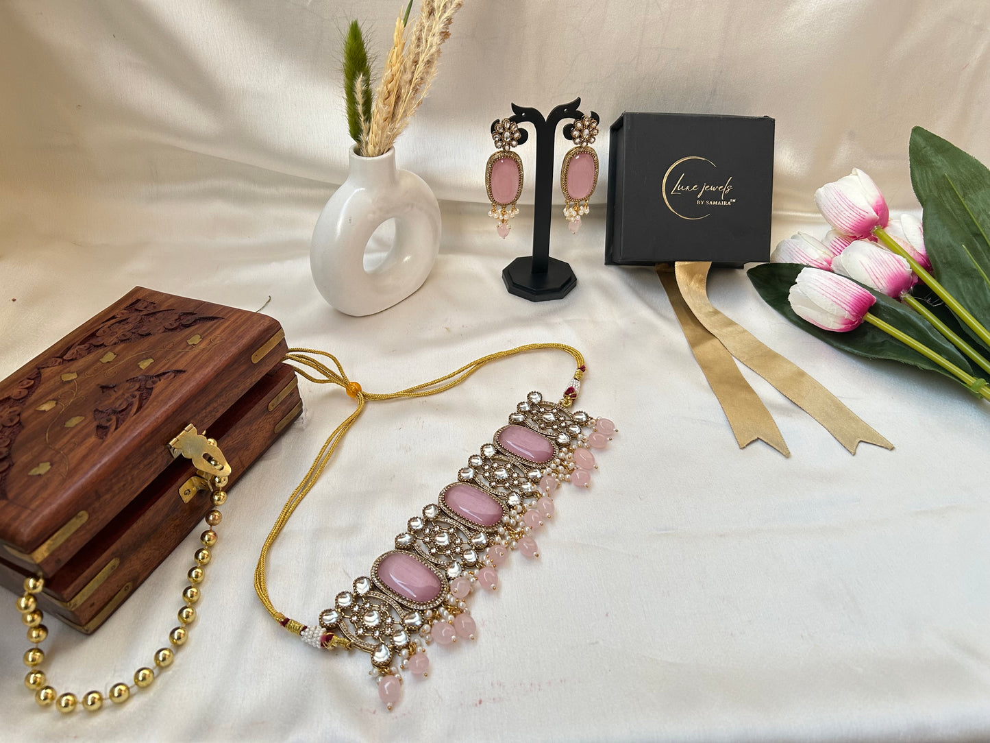 krisha green necklace set