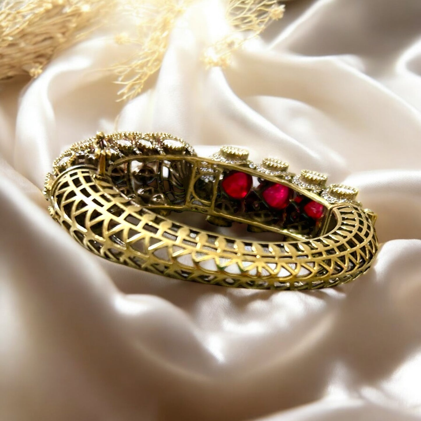 Royal Red Elephant Statement Bracelet