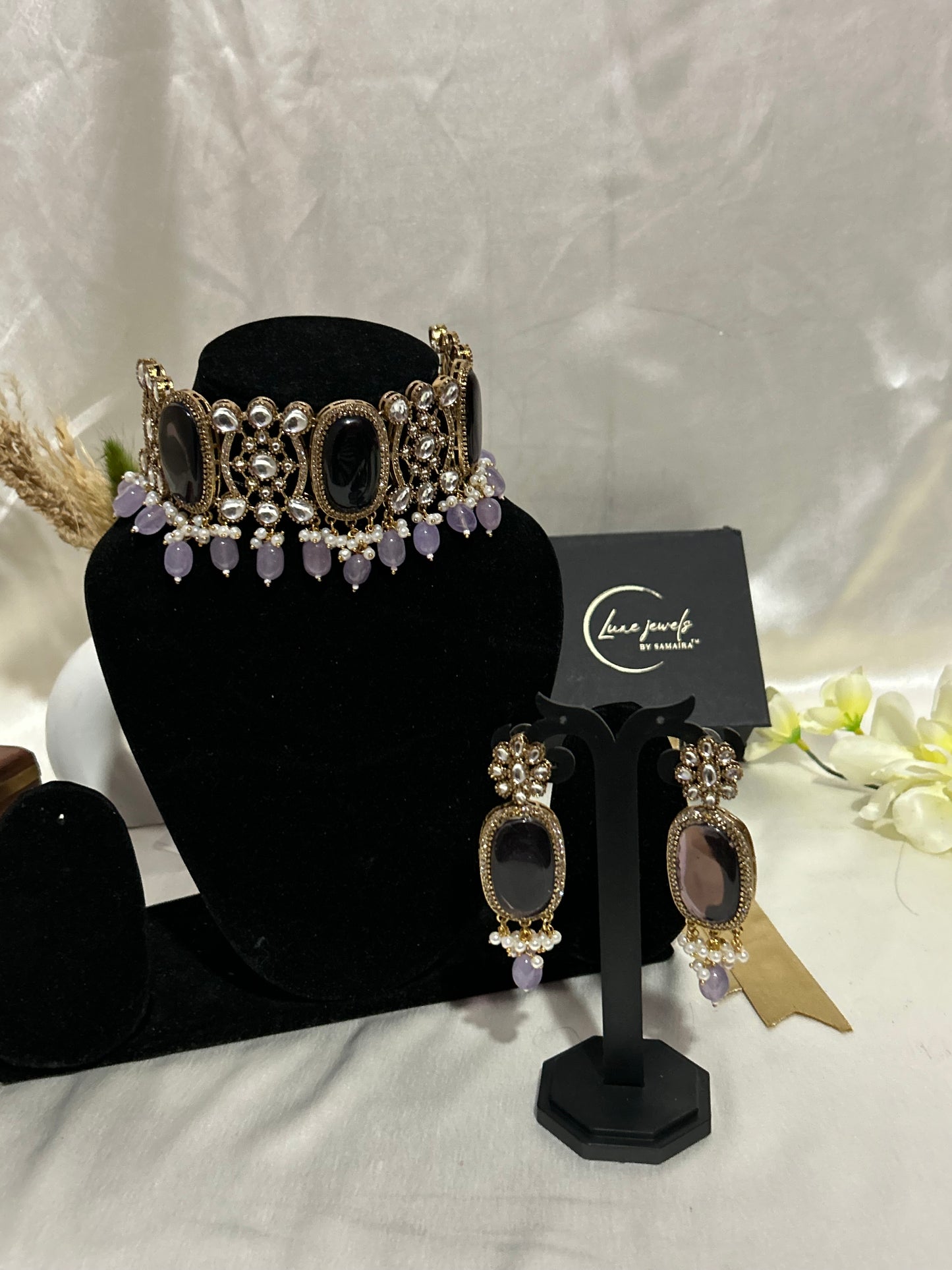 krisha green necklace set