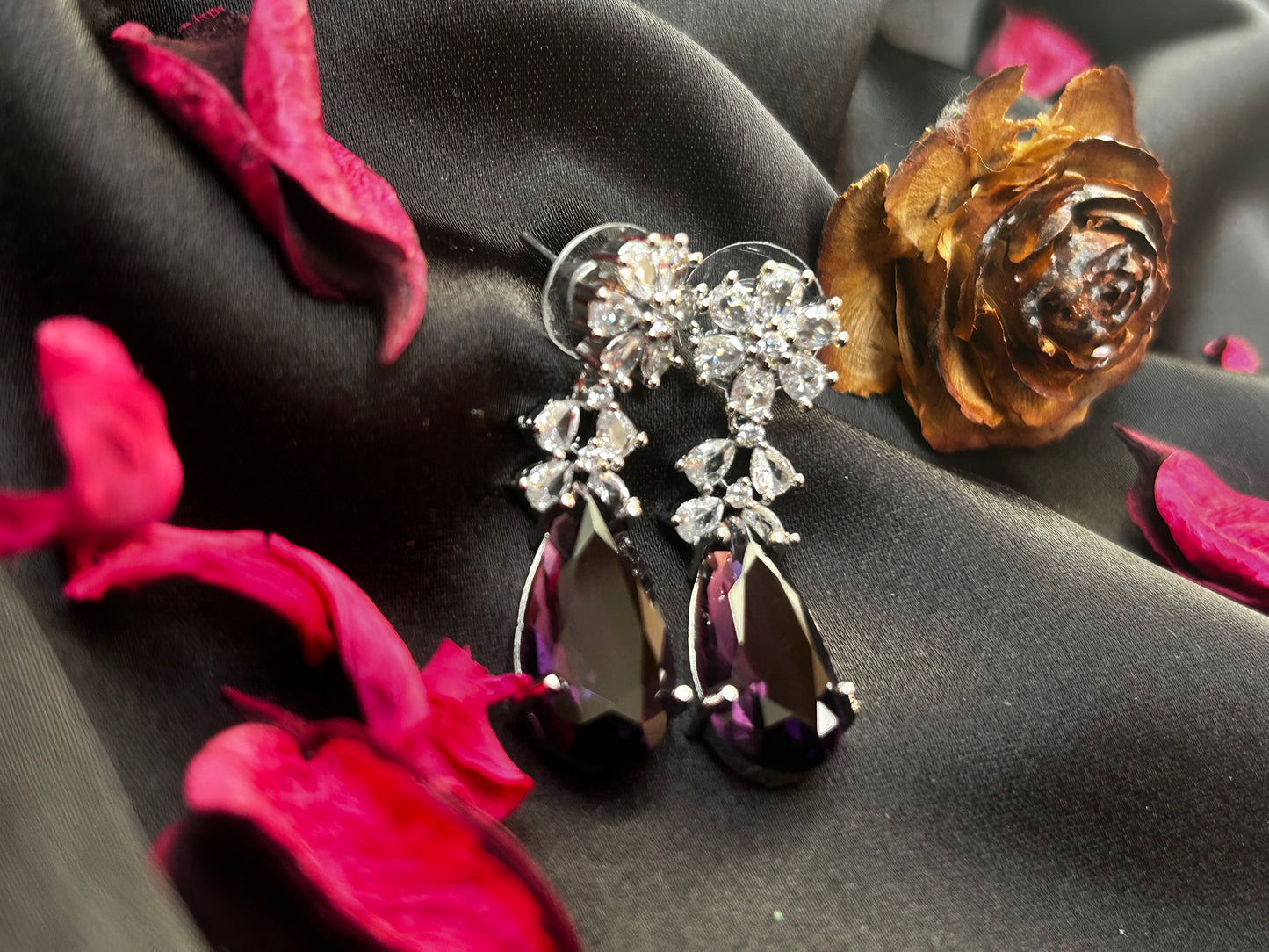 Akanksha purple Earings