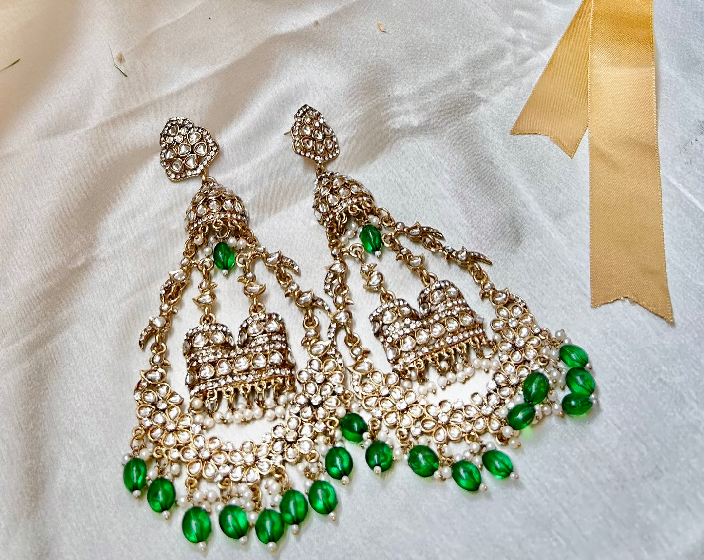 Aadhya Green Chandbali