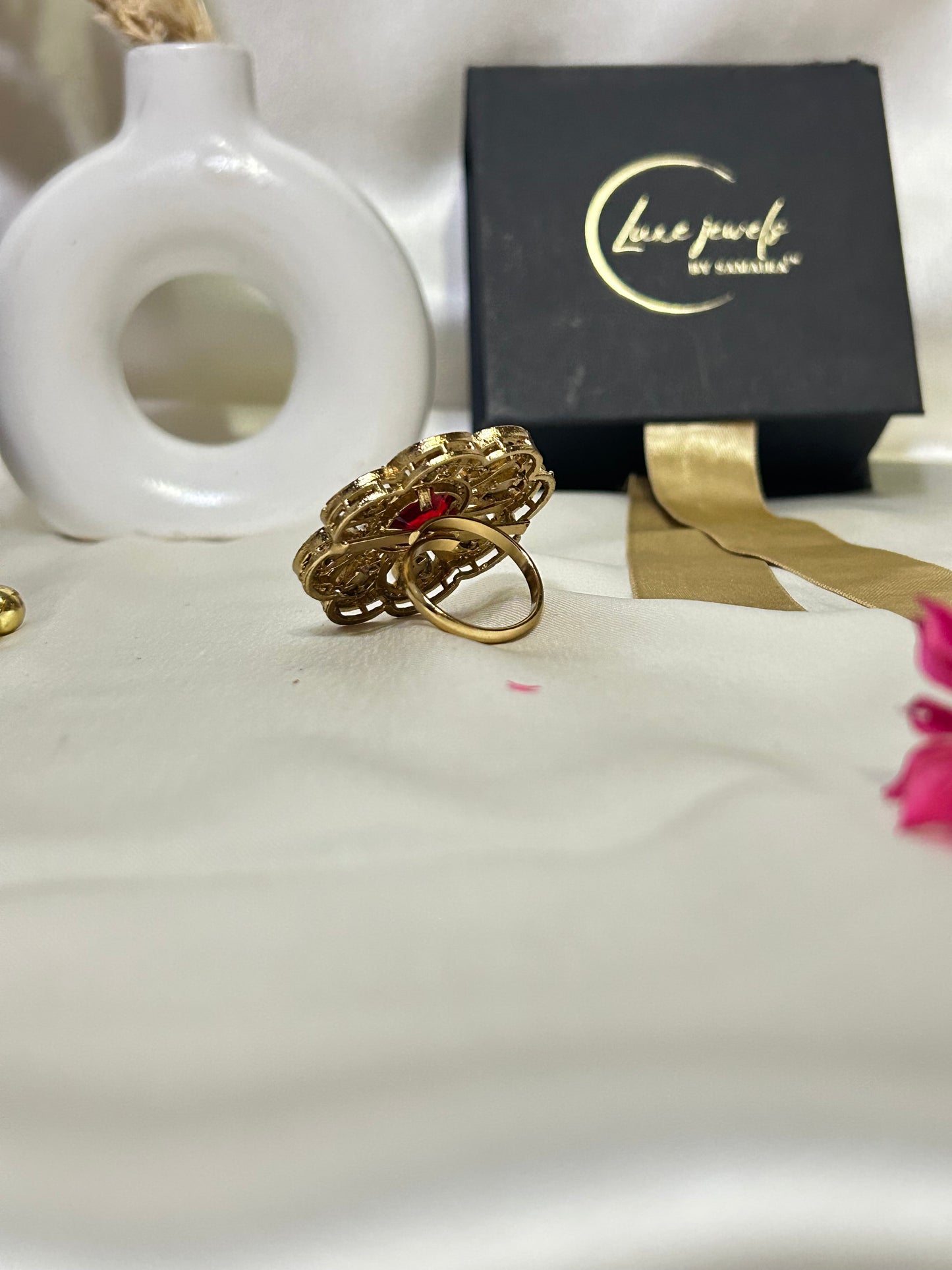 Mayra Blooming Red Ring