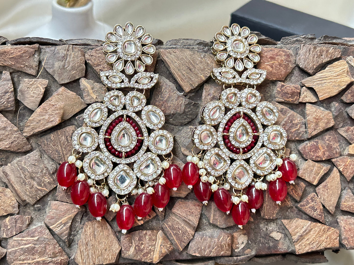 Vritika red Chandbali