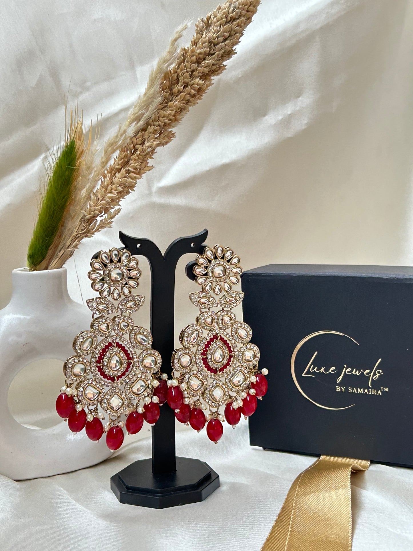 Vritika red Chandbali