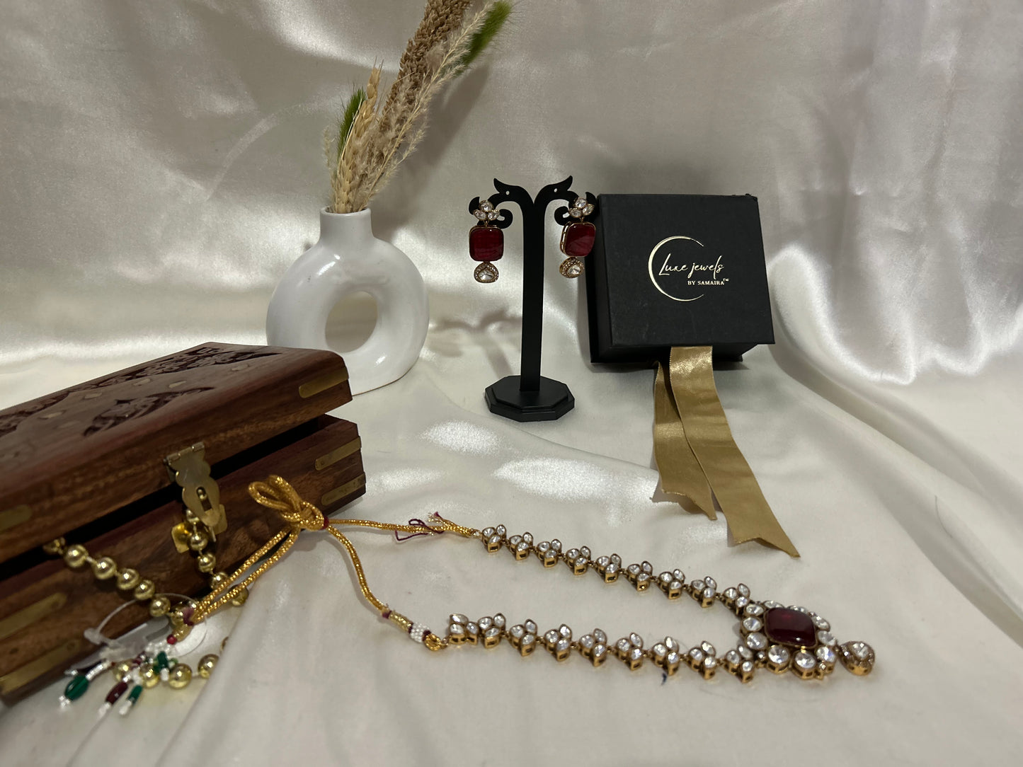 red kunda necklaceset