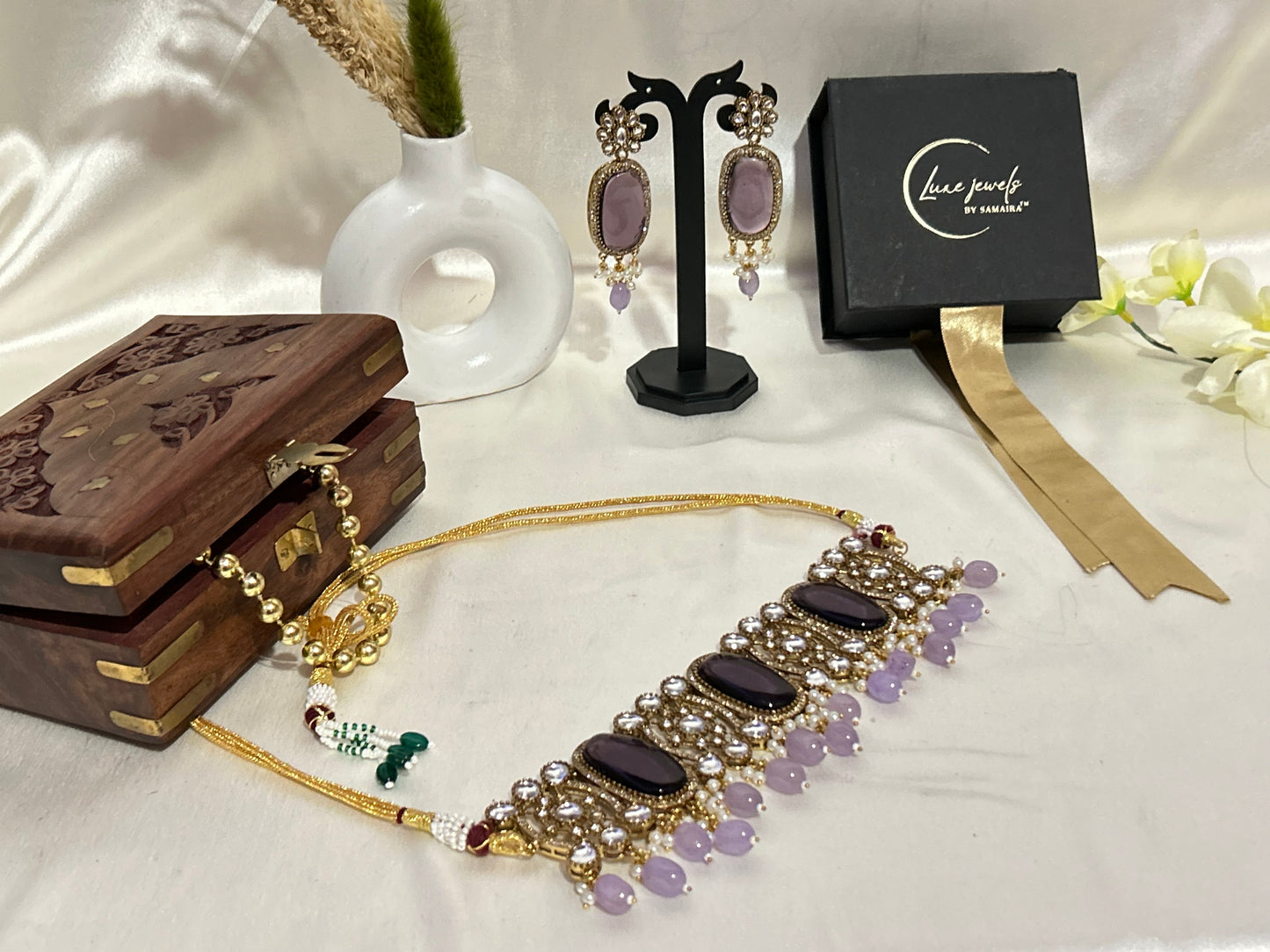 krisha green necklace set