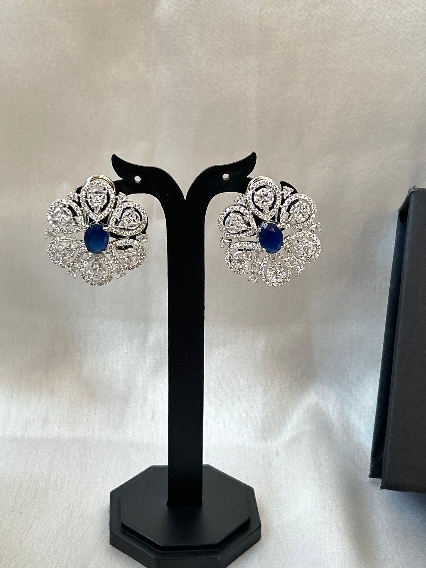 Navy blue studs earrings earrings big studs