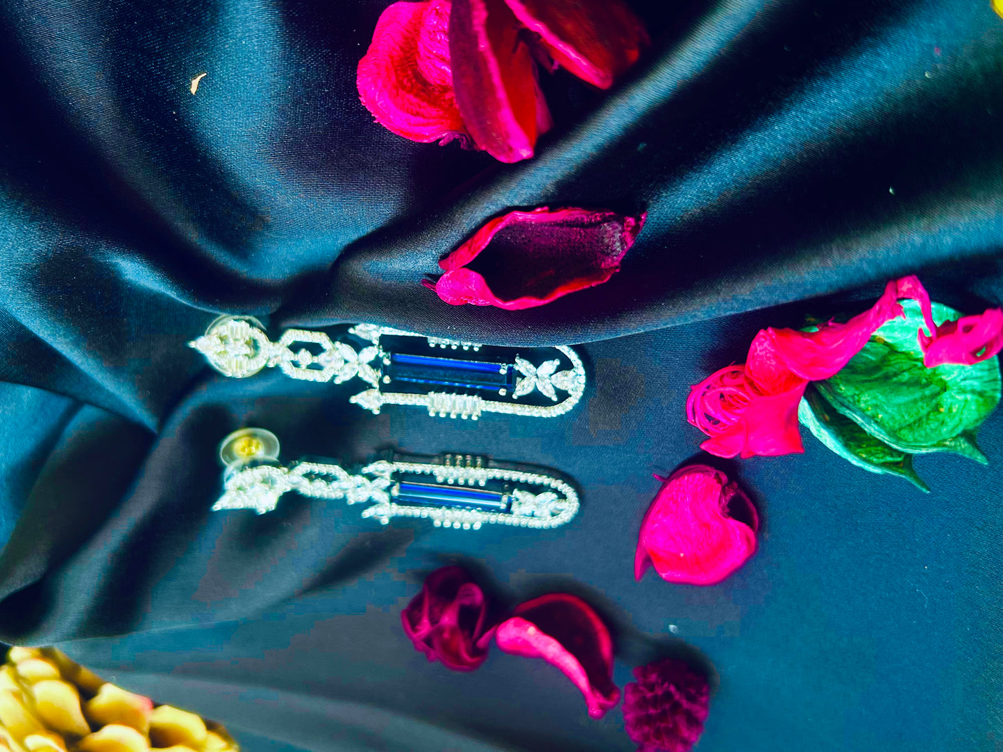 Hitanshi navy earrings