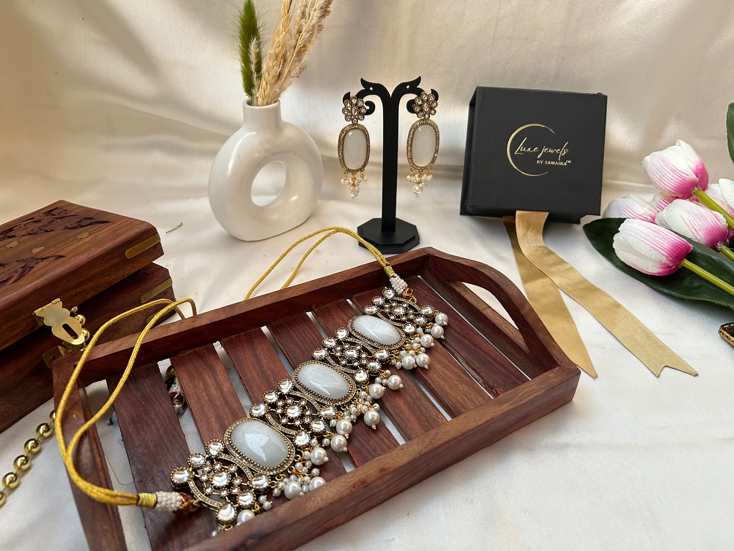 krisha green necklace set