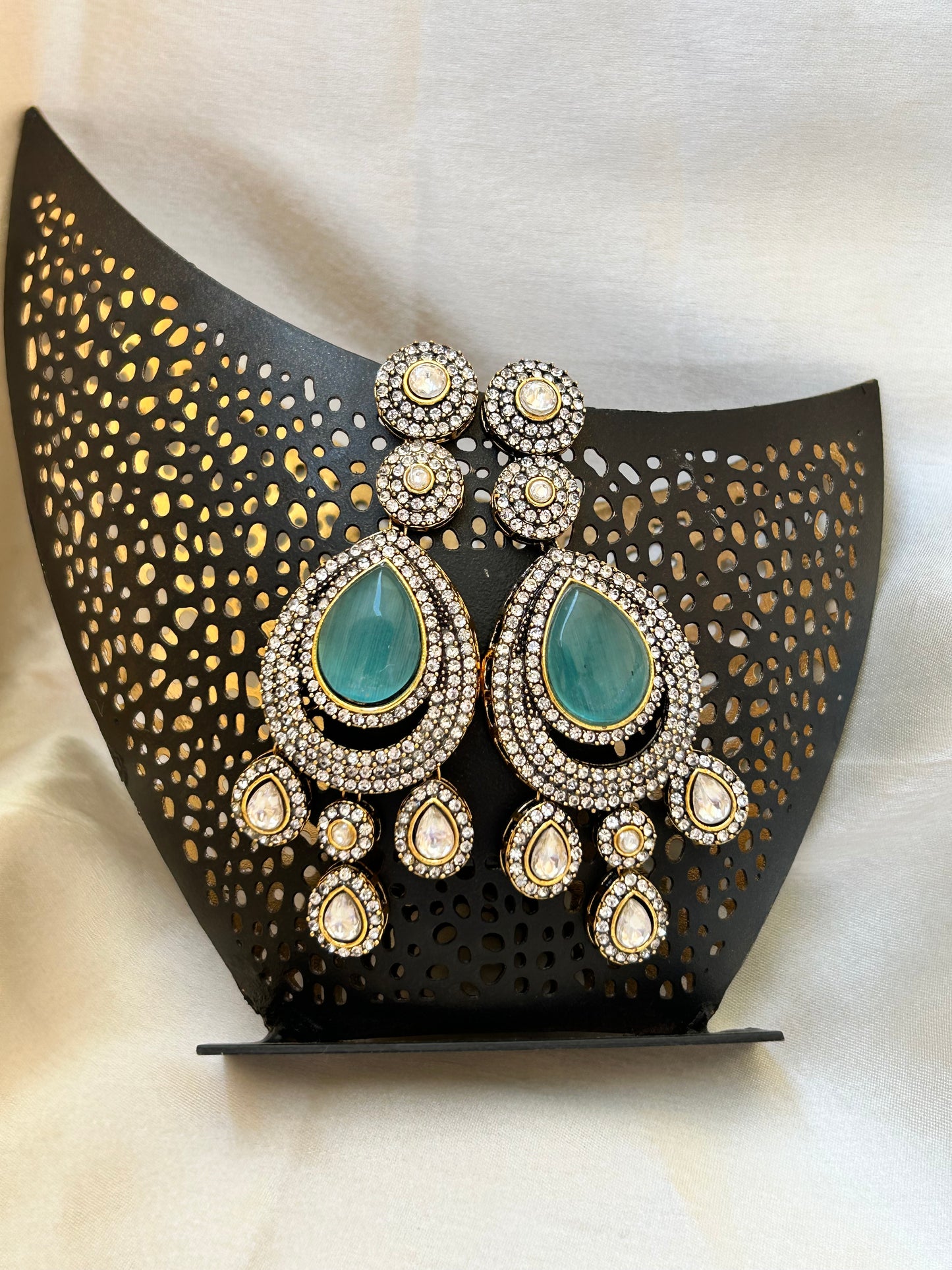 Blue Heer Victorian earrings