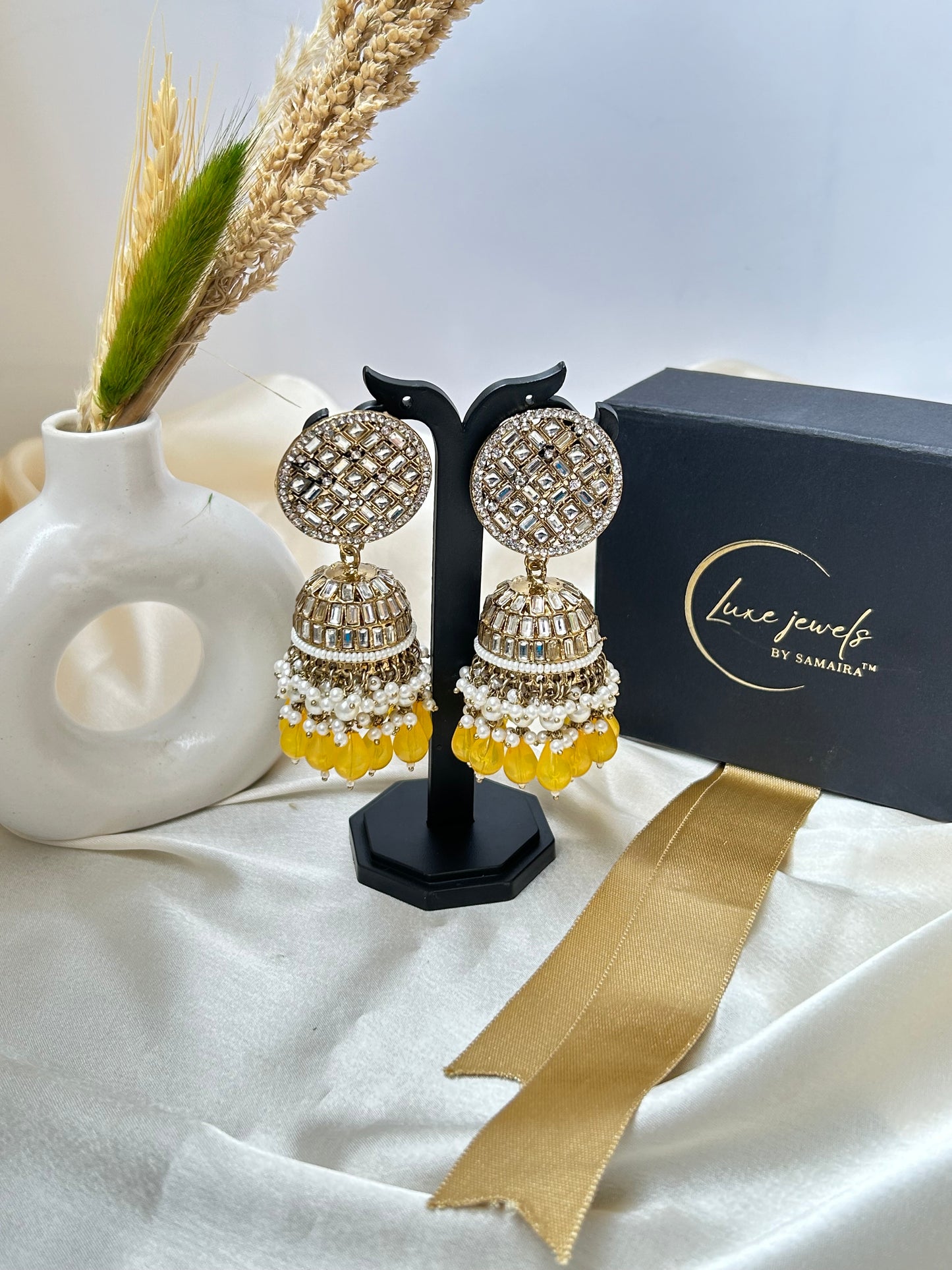 Vanya yellow jhumka