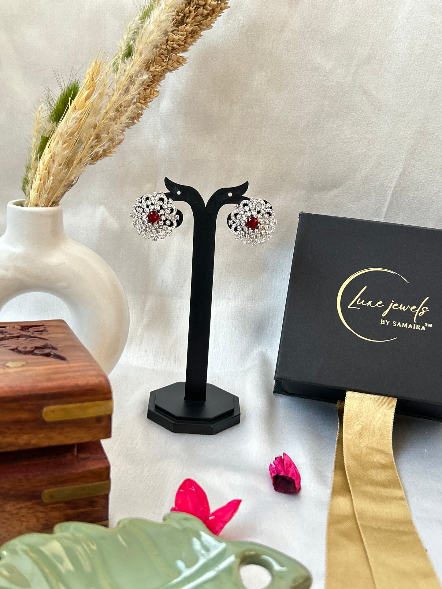 Nensi Ruby stud Earrings