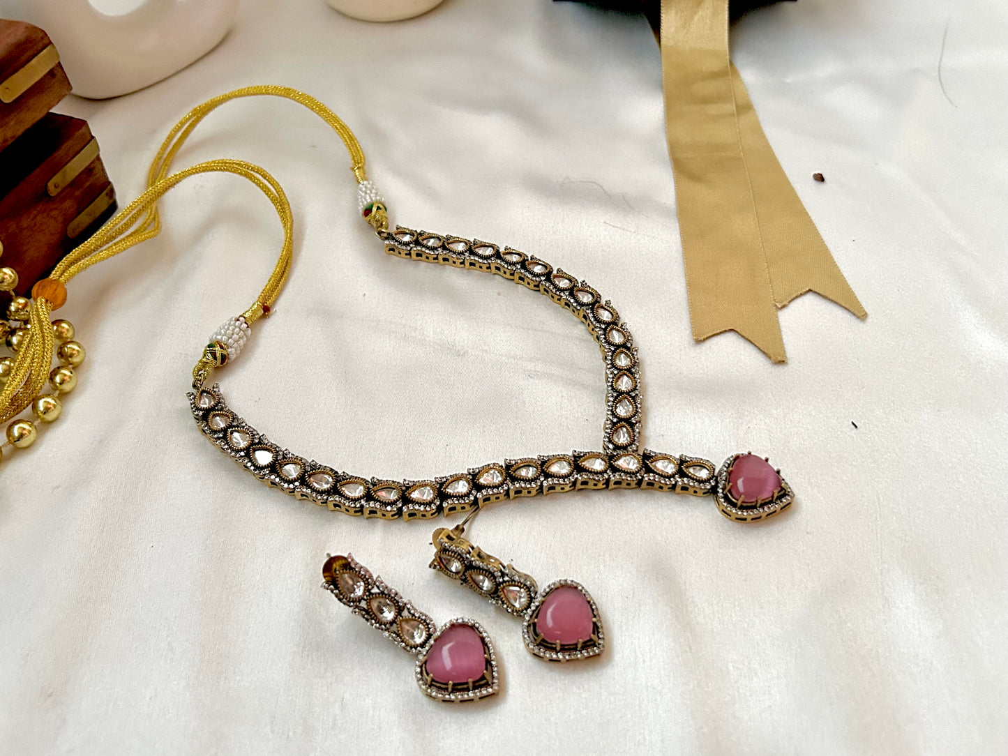 sangaria Mint pink necklaceset