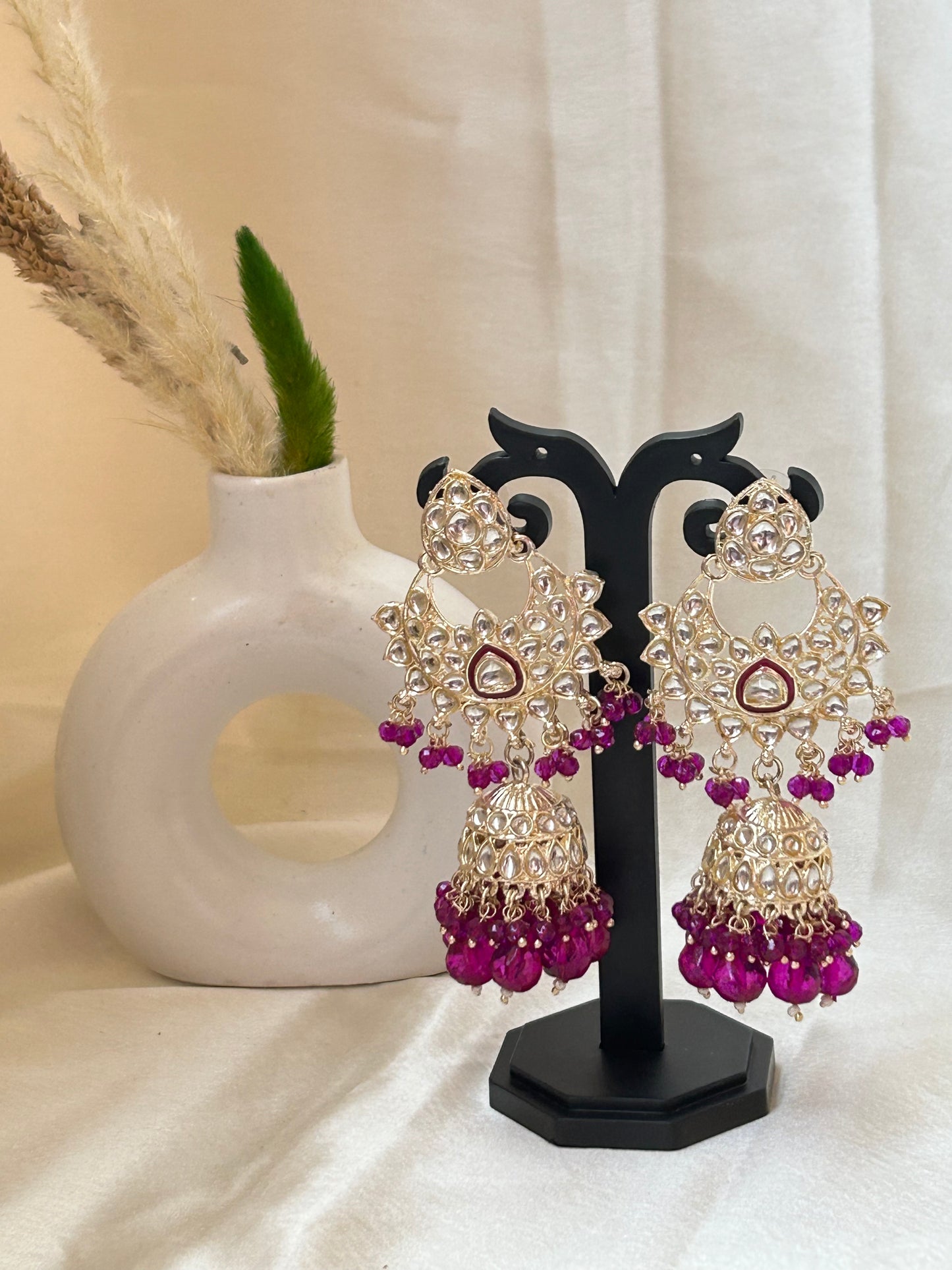 Swati purple jhumka