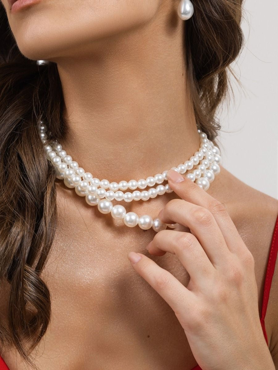 Tanya pearl necklace set