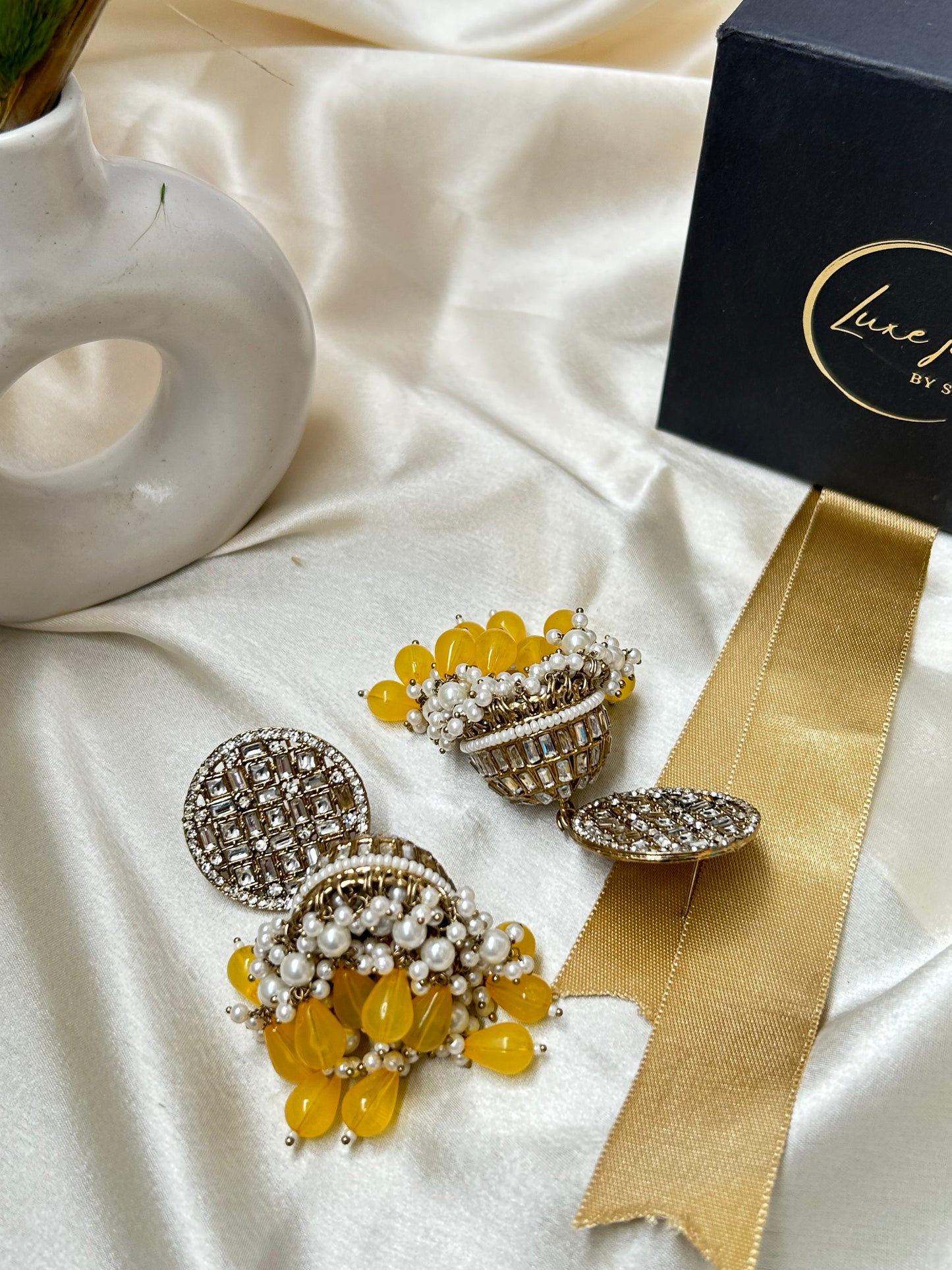 Vanya yellow jhumka