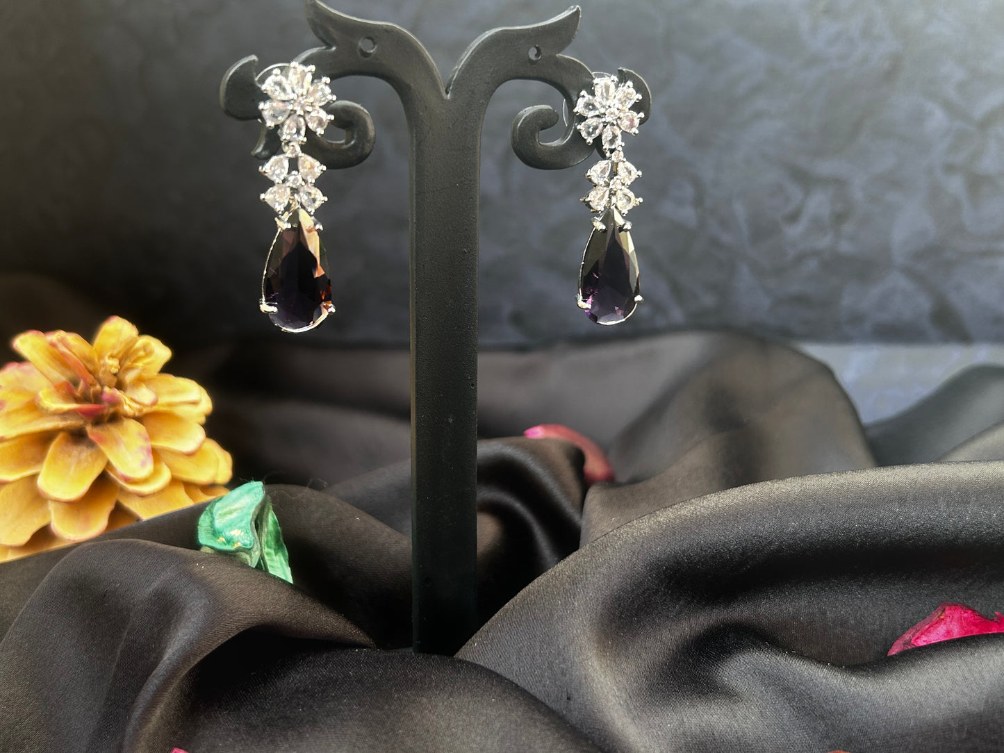 Akanksha purple Earings