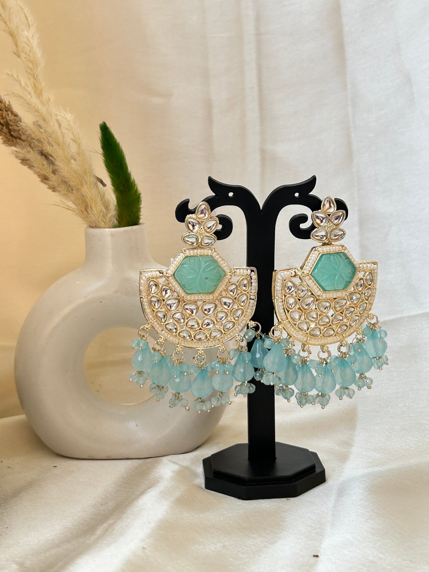 Blue Anika Chandbali
