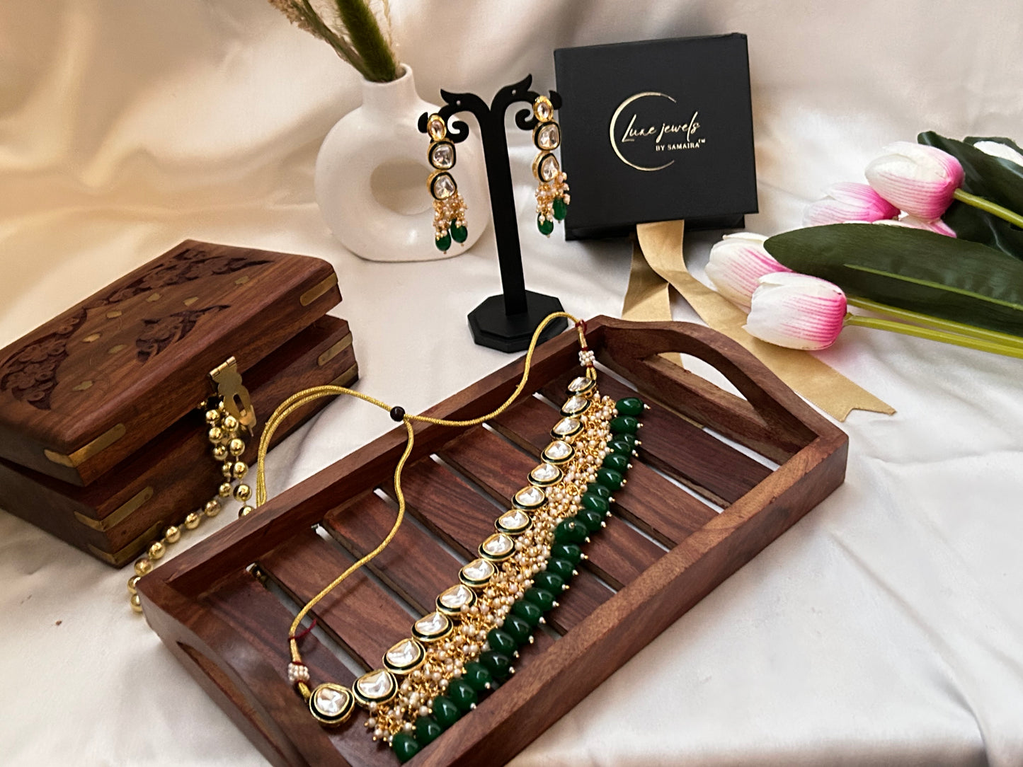 Ashley emerald necklaceset