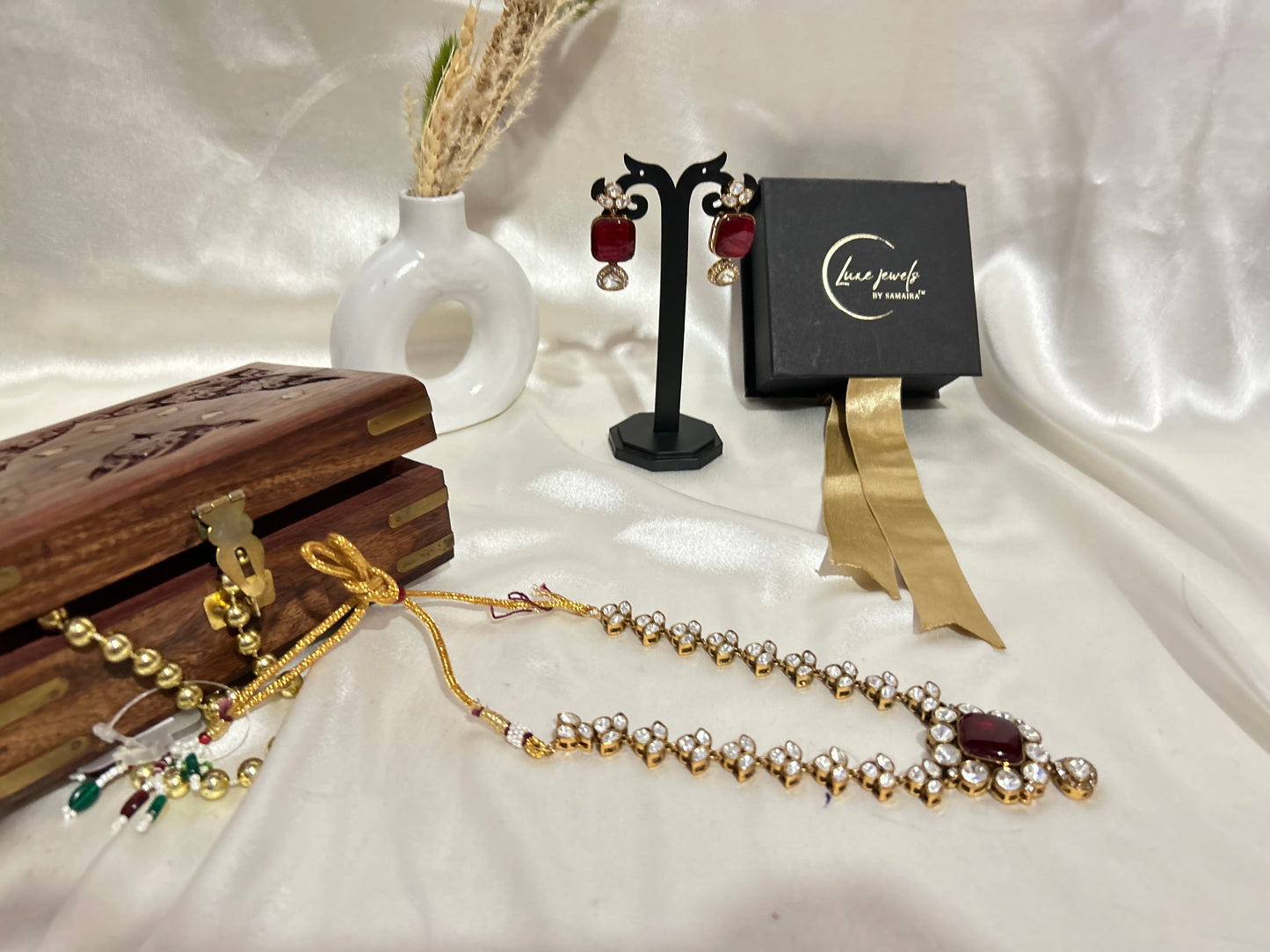 red kunda necklaceset