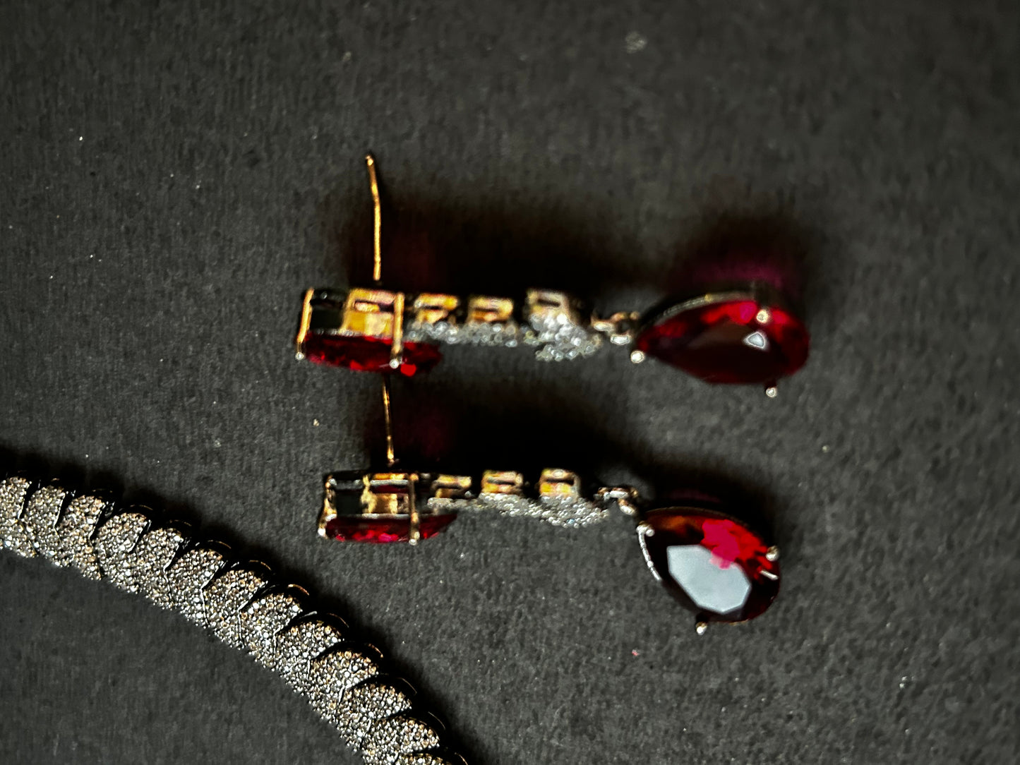 Ruby American diamond necklace