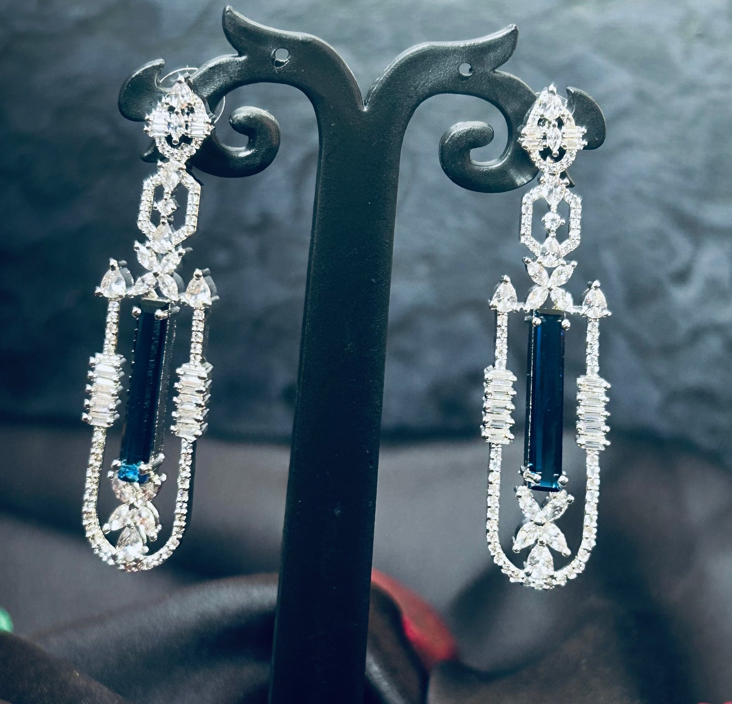 Hitanshi navy earrings