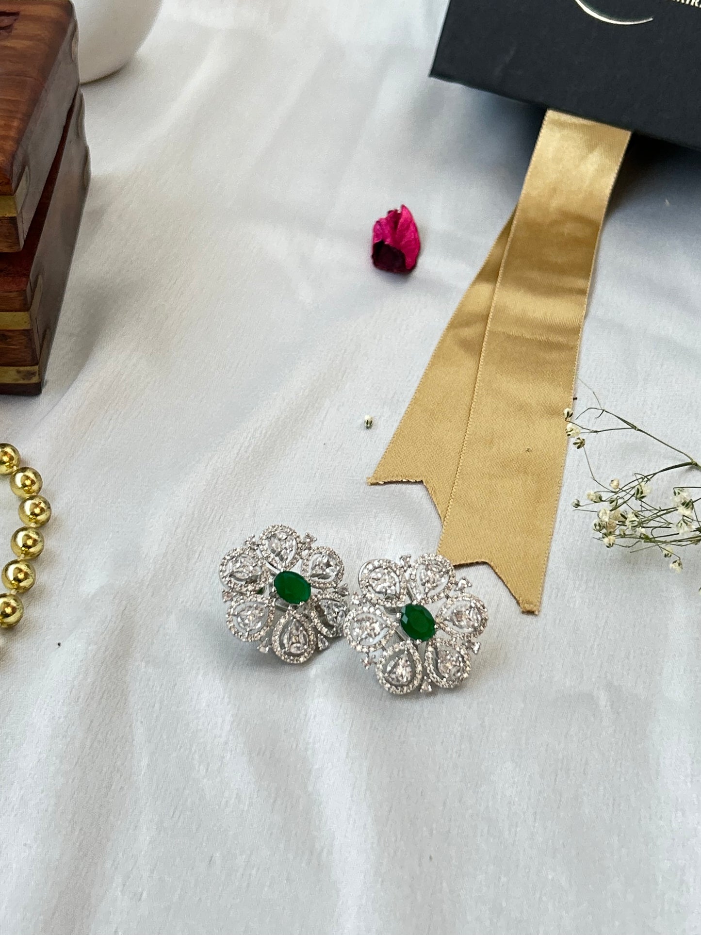 Diva Emerald studs Earrings