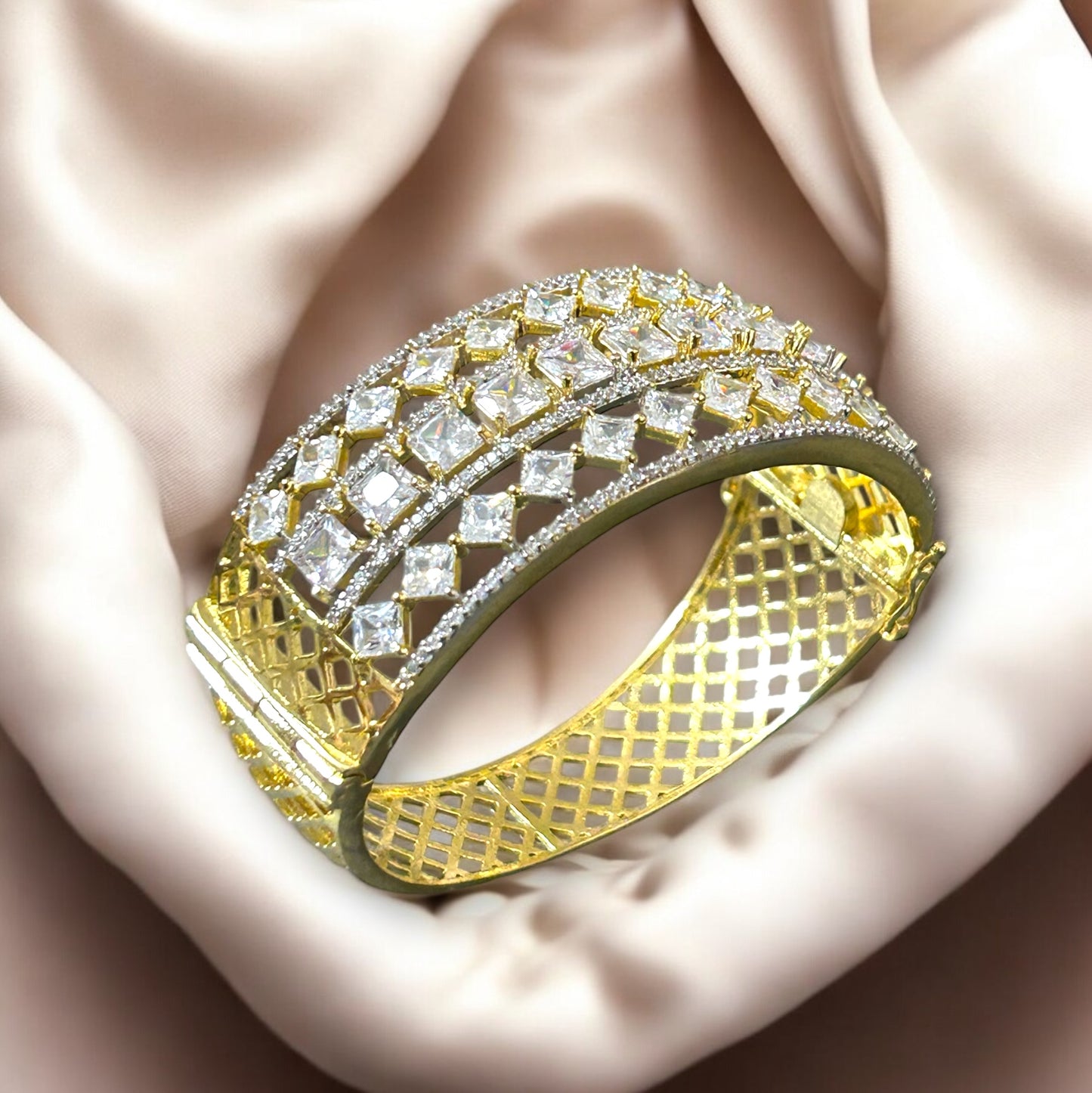 Classic Golden Broad Bracelet