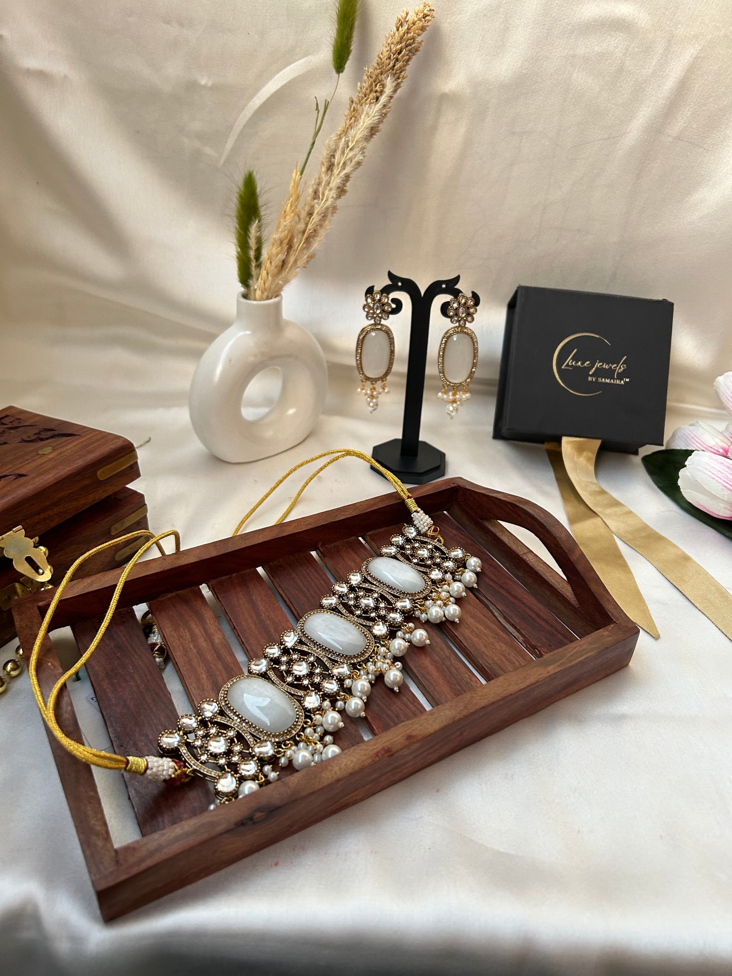 krisha green necklace set