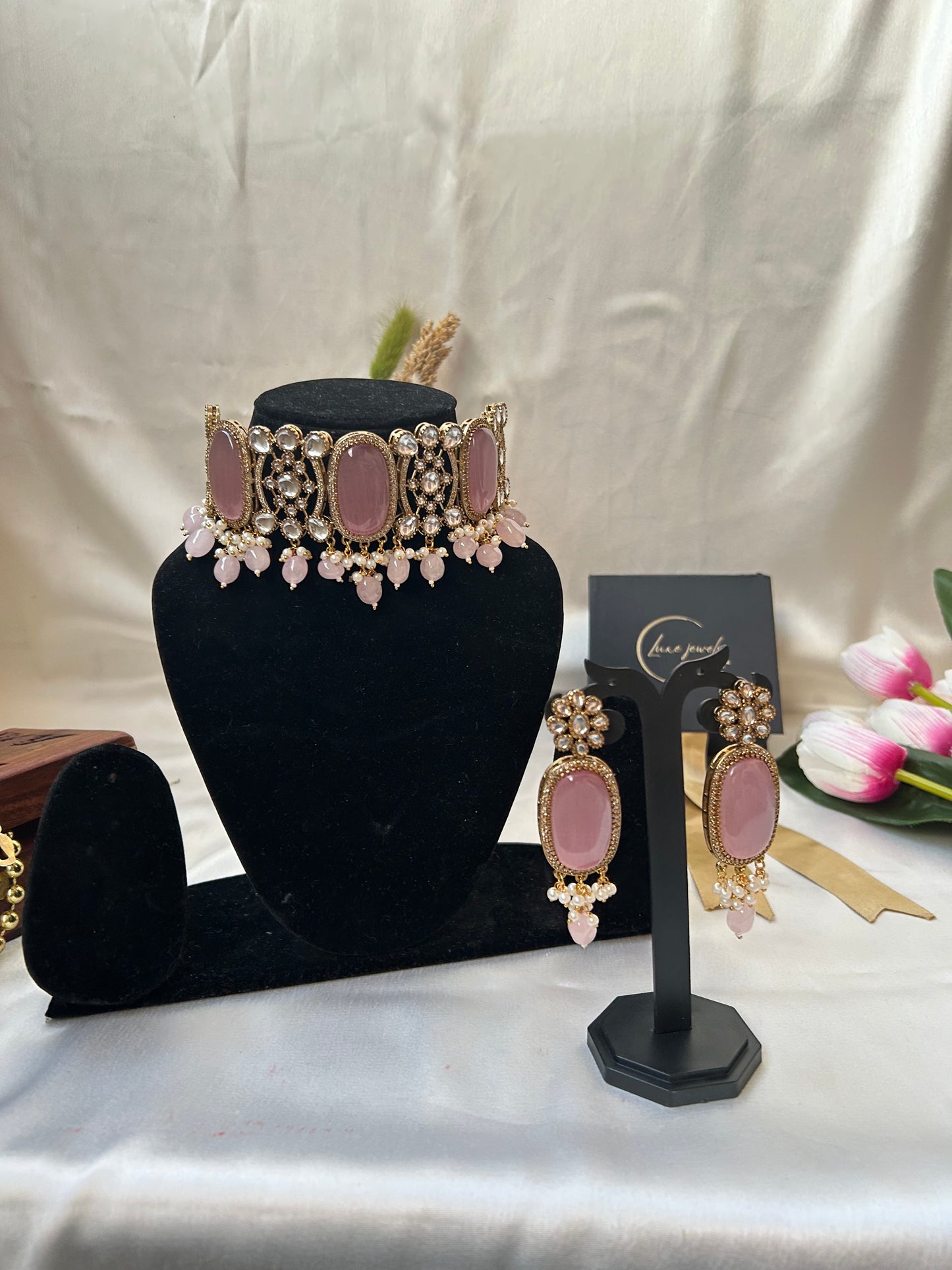 krisha green necklace set
