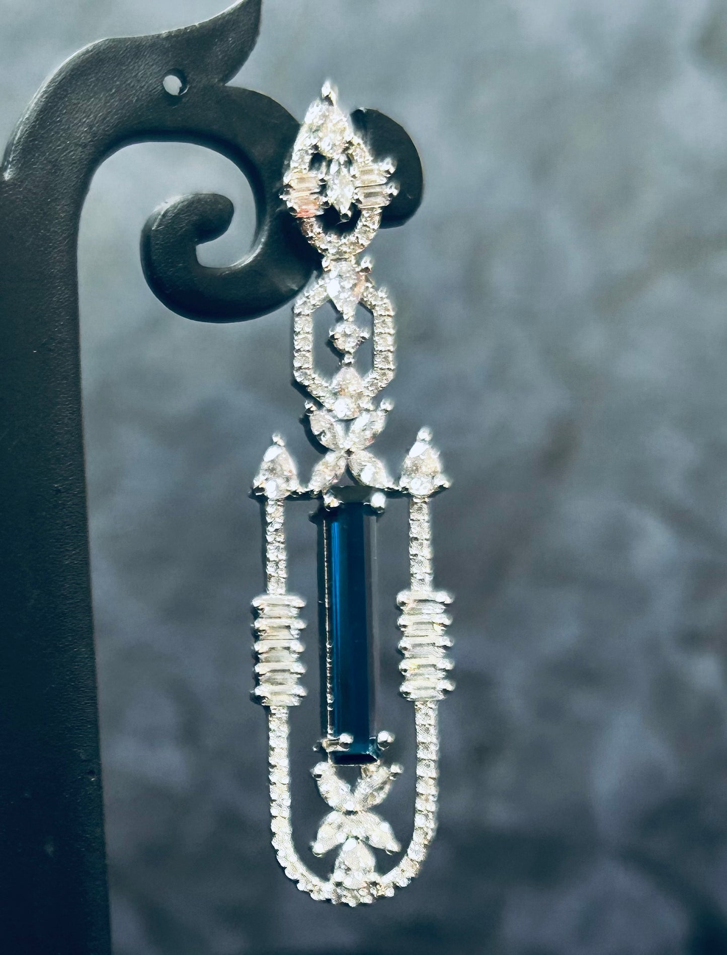 Hitanshi navy earrings
