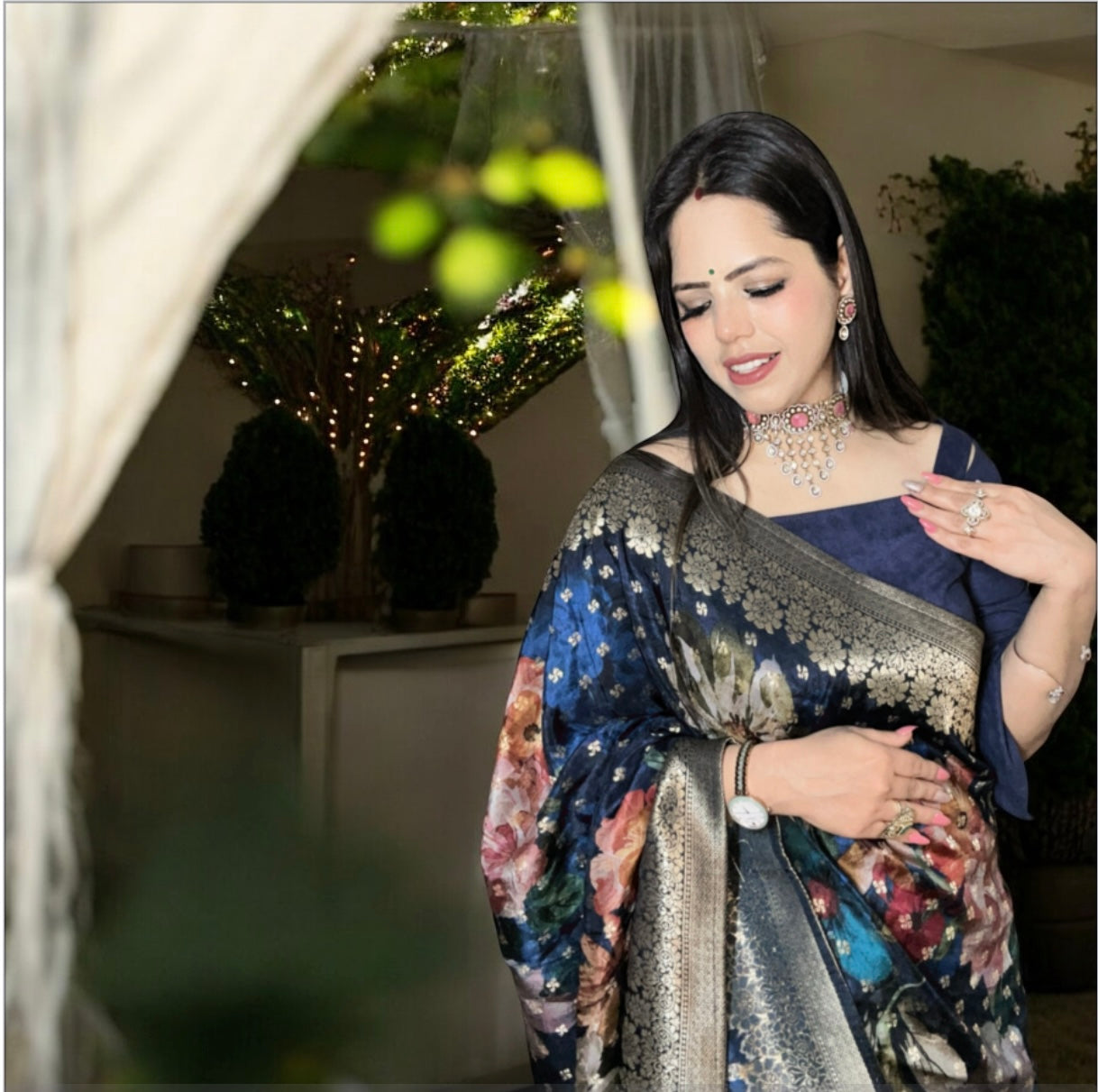 kayra pink polki necklaceset