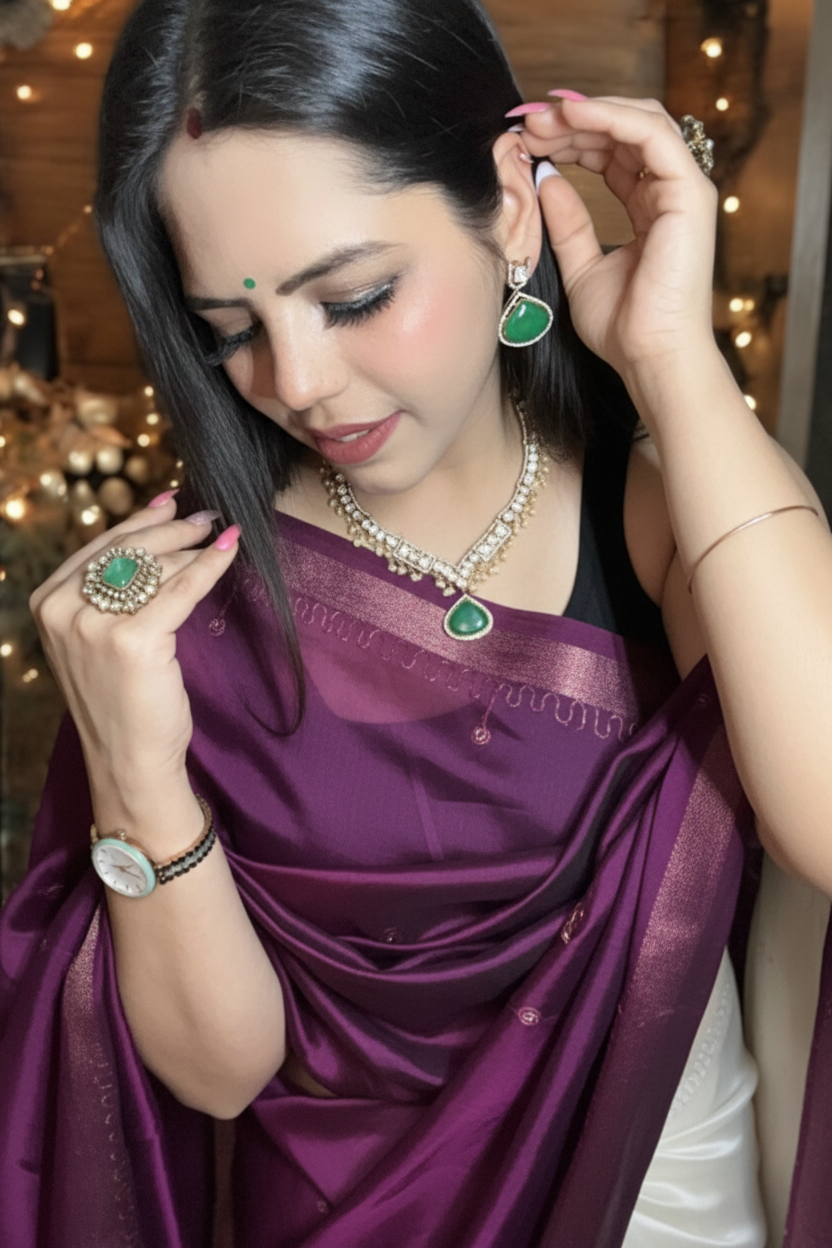Sia emerald necklaceset