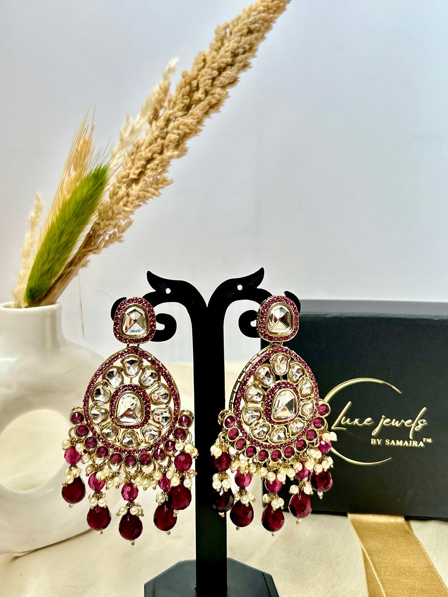 Ozavi purple chandbalis