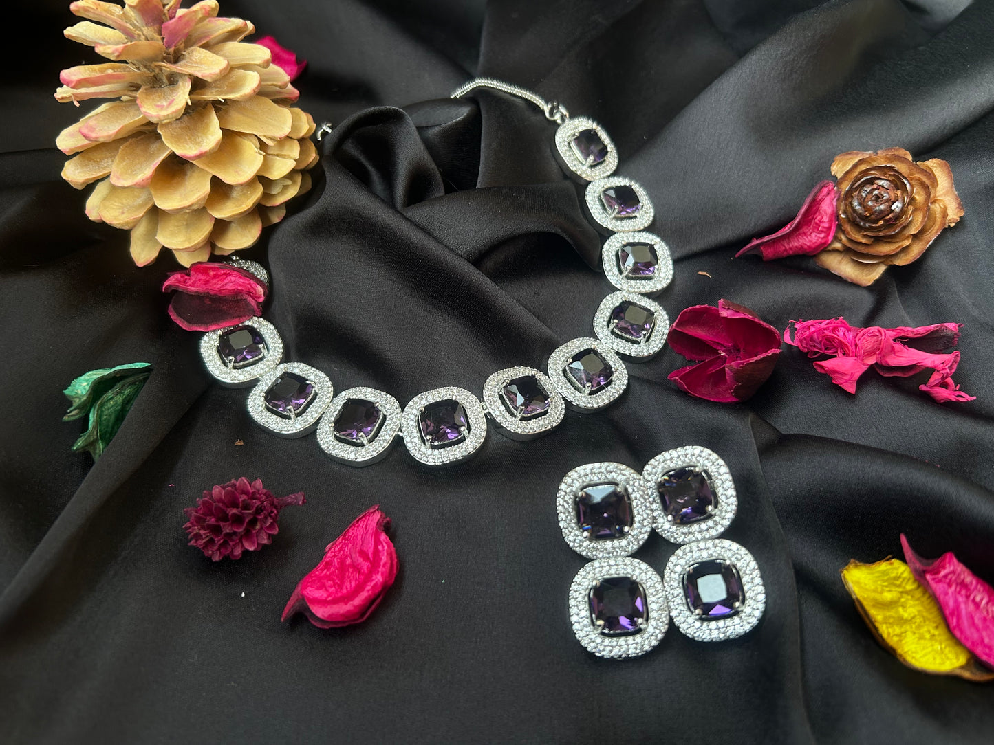 Alisha purple necklace