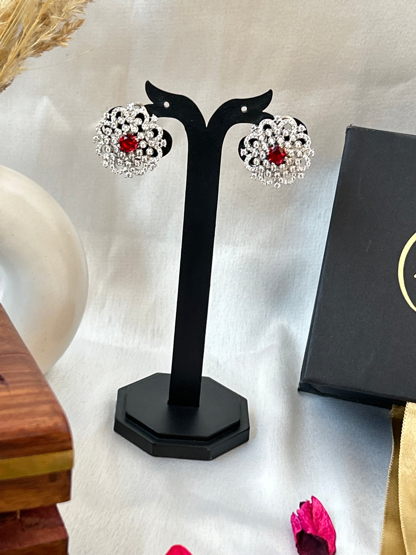 Nensi Ruby stud Earrings