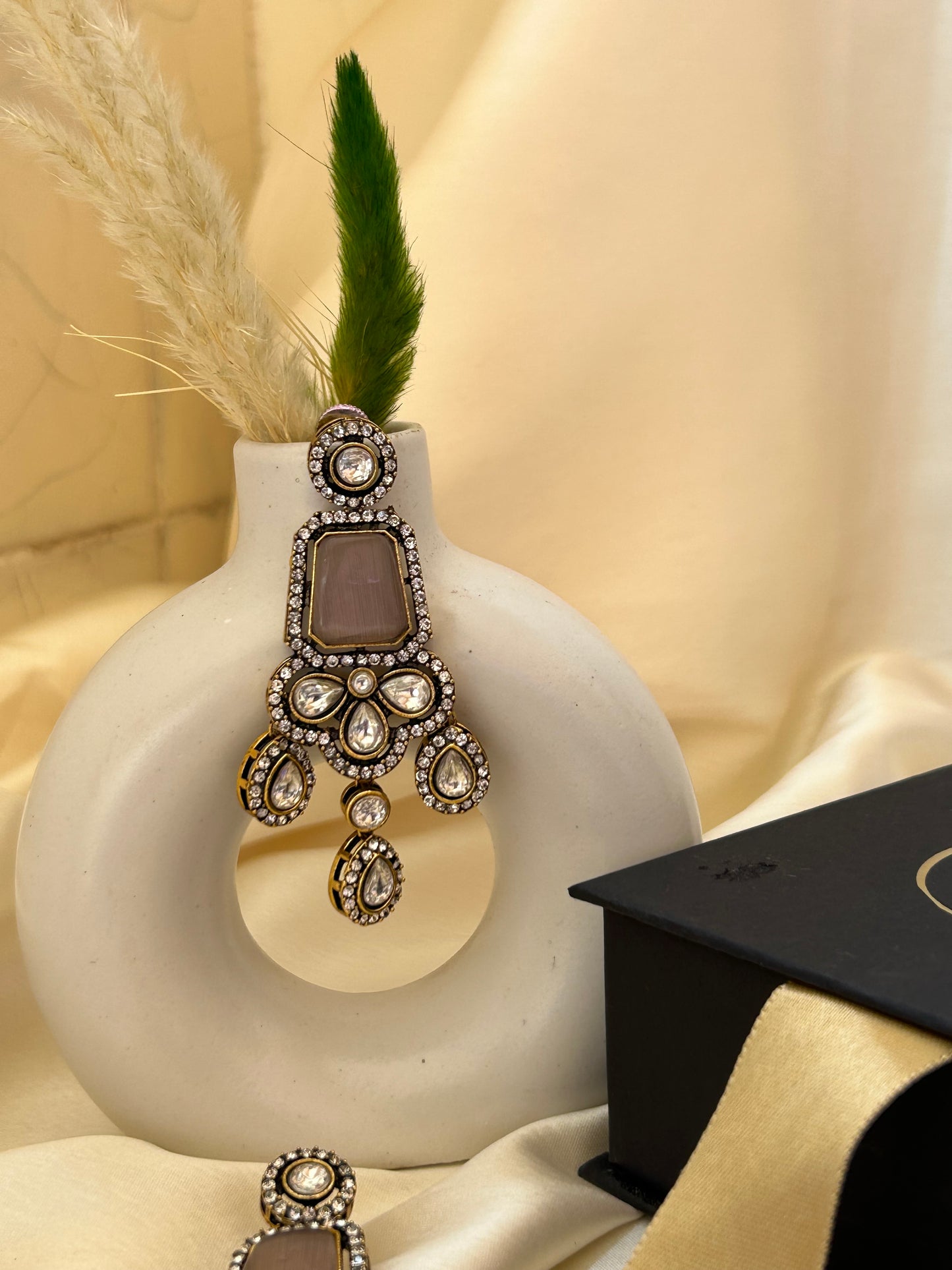 Purple Victorian earrings