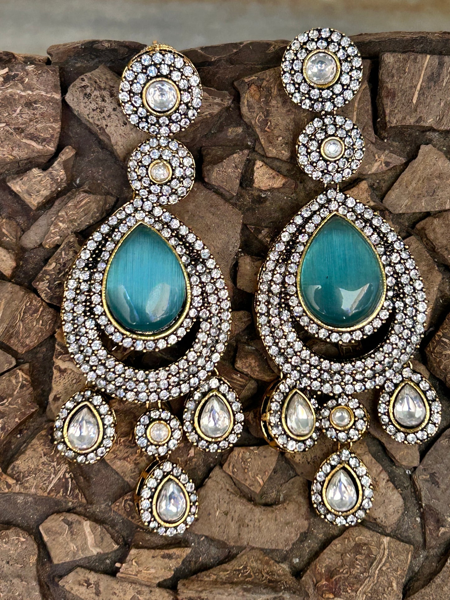 Blue Heer Victorian earrings
