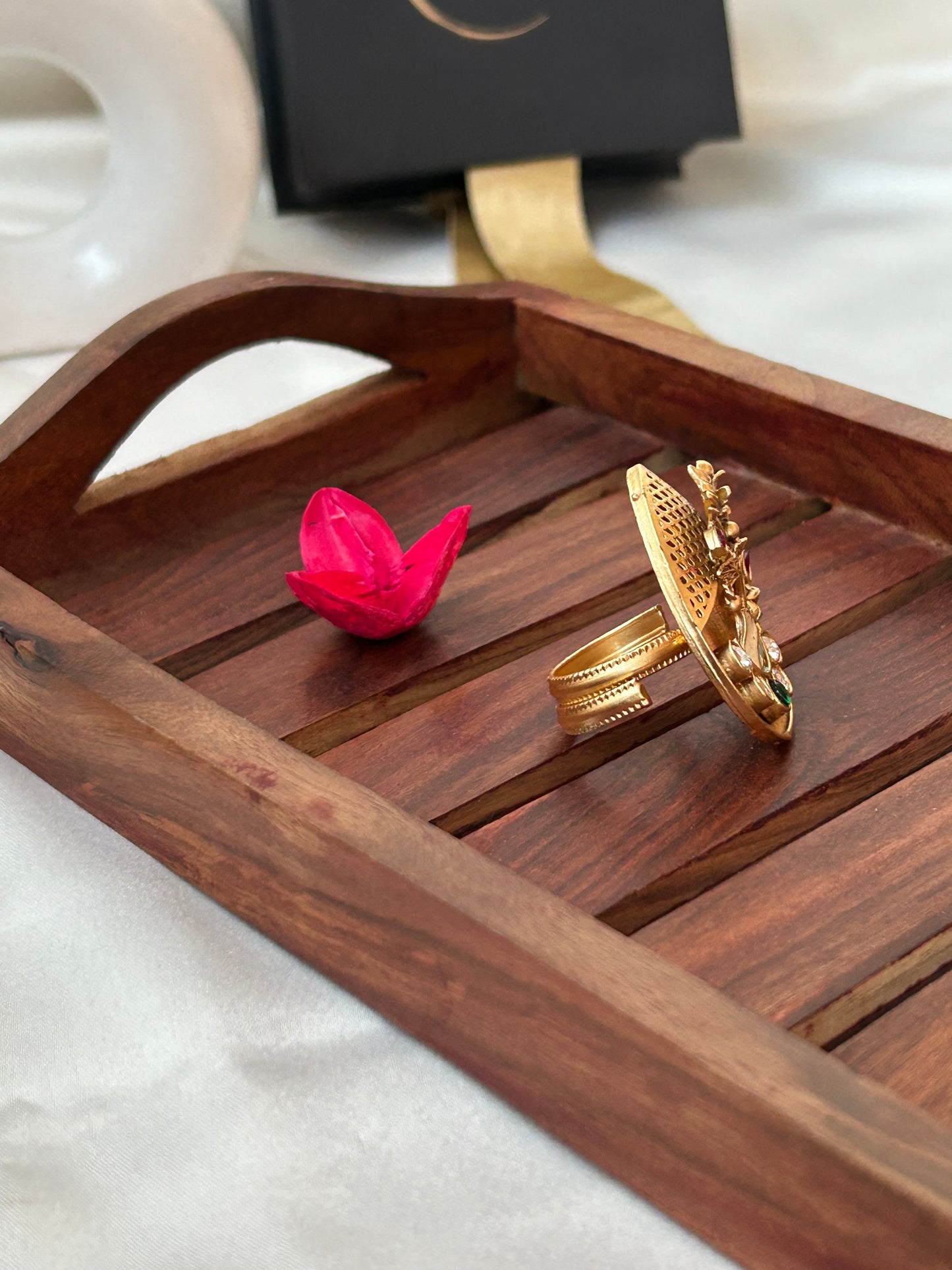 Trisha Floral antique ring