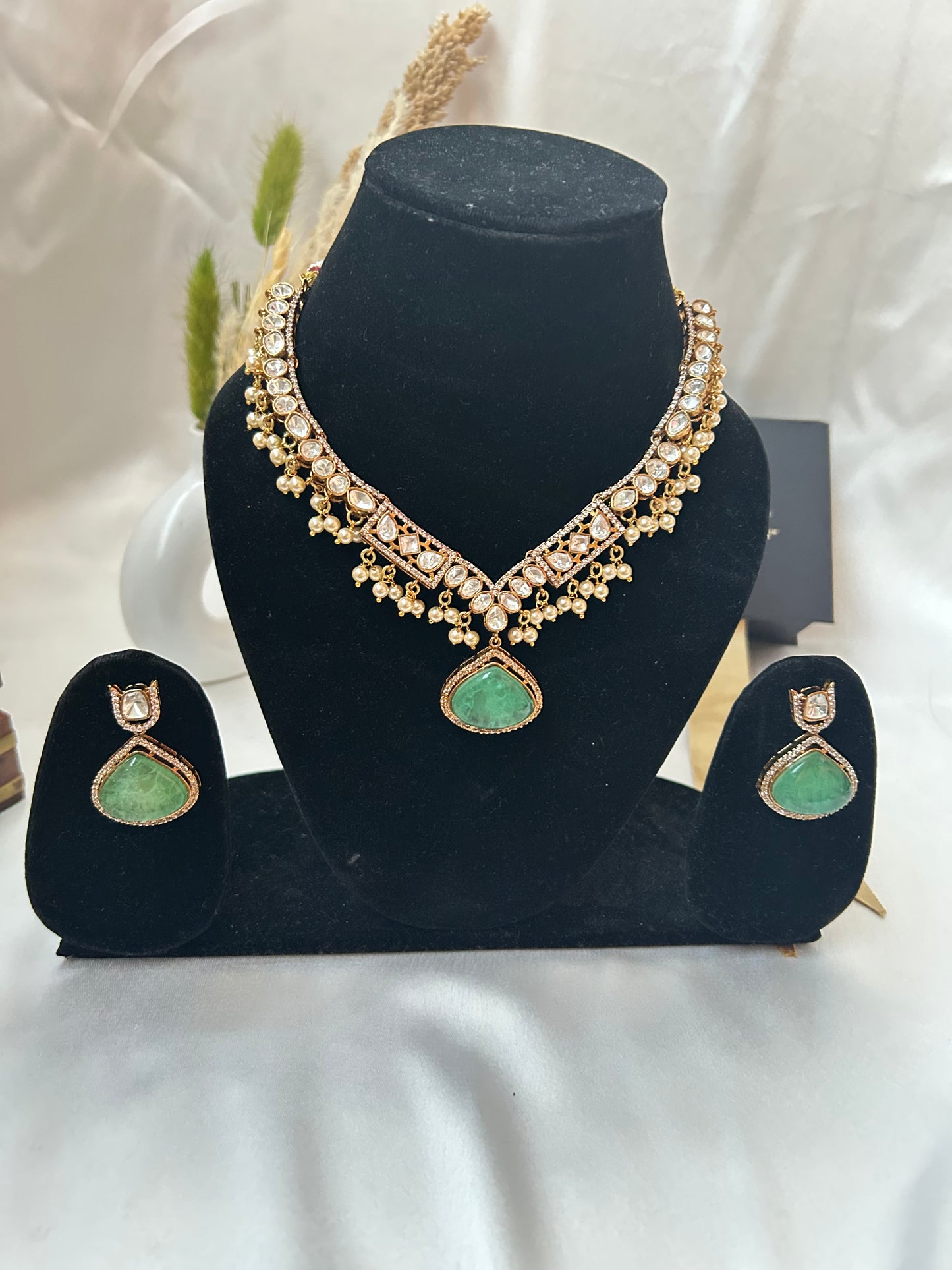 Sia green necklaceset