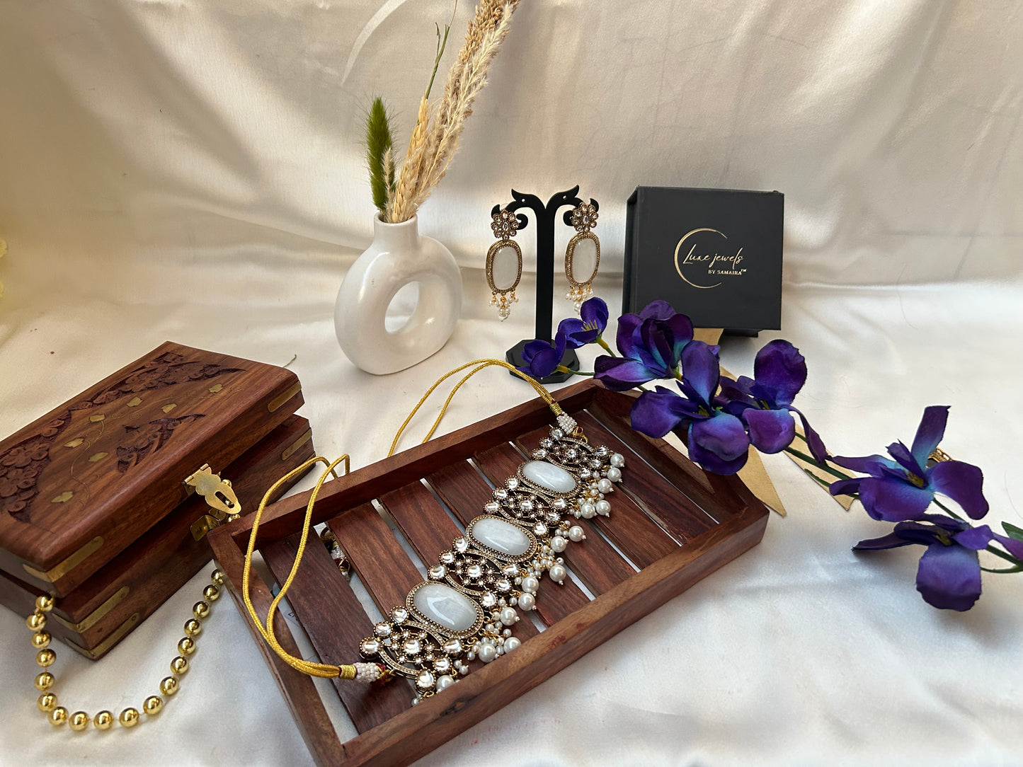krisha green necklace set