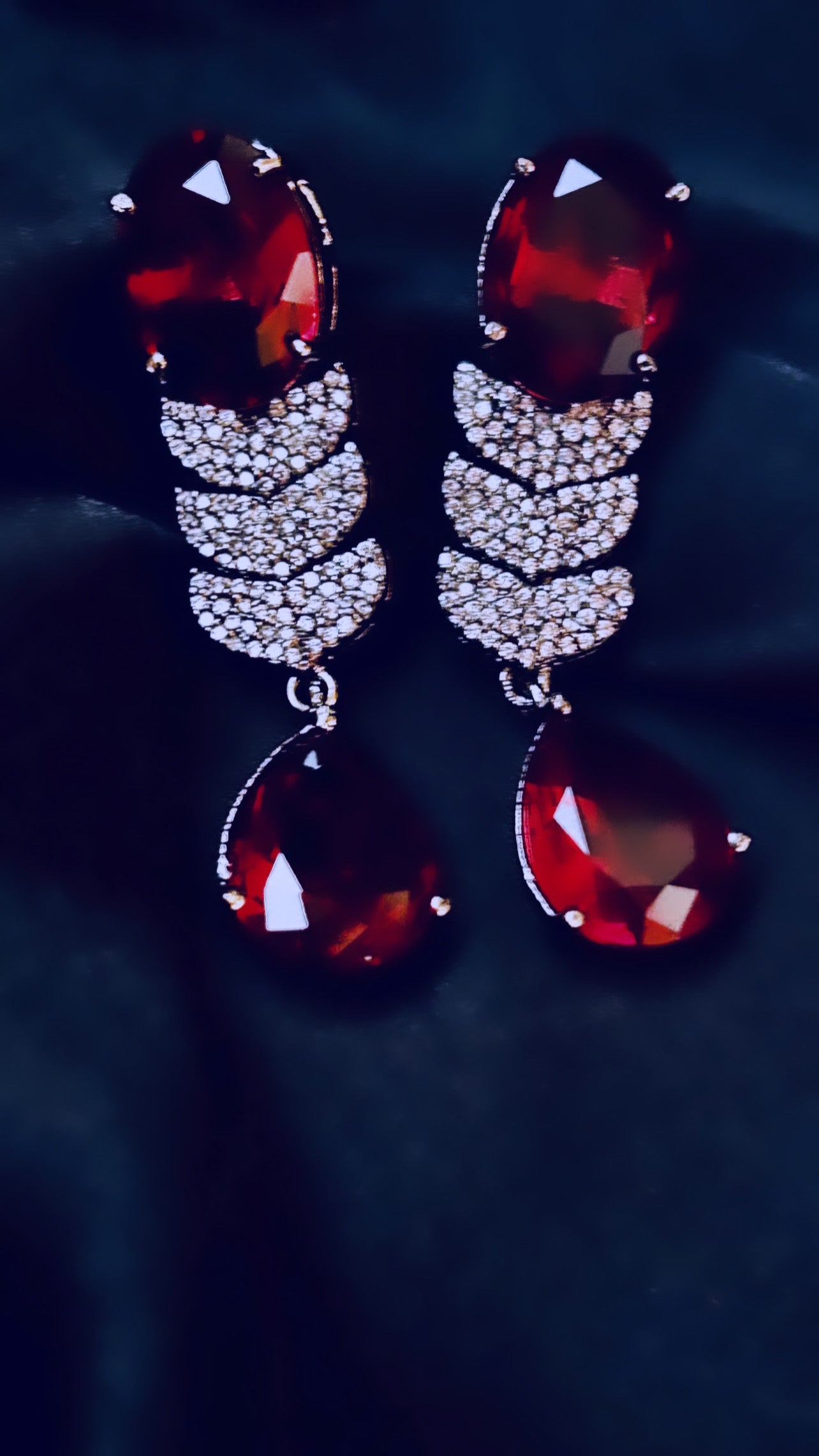 Ruby American diamond necklace