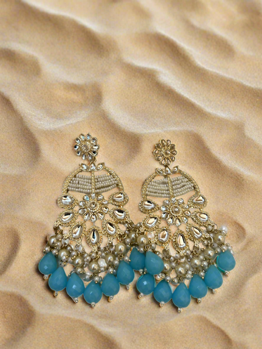 Blue Ishika chandbalis