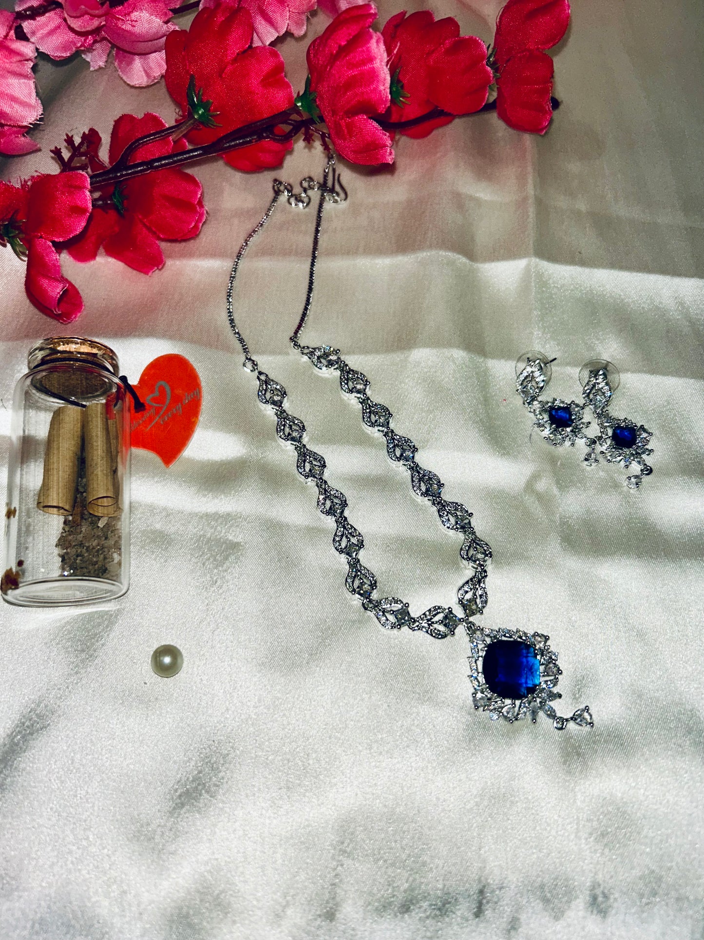 Deepti blue necklace