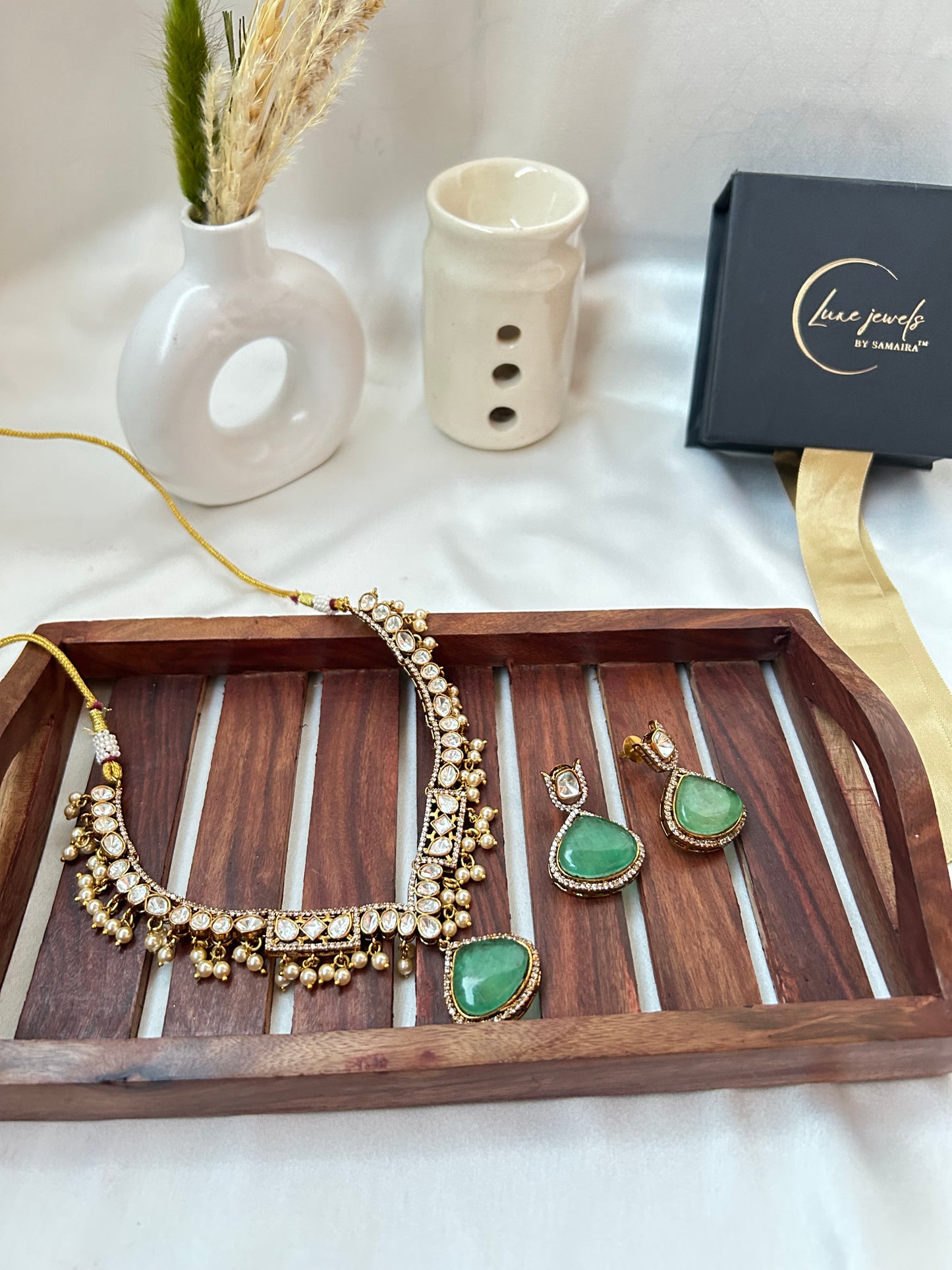 Sia green necklaceset