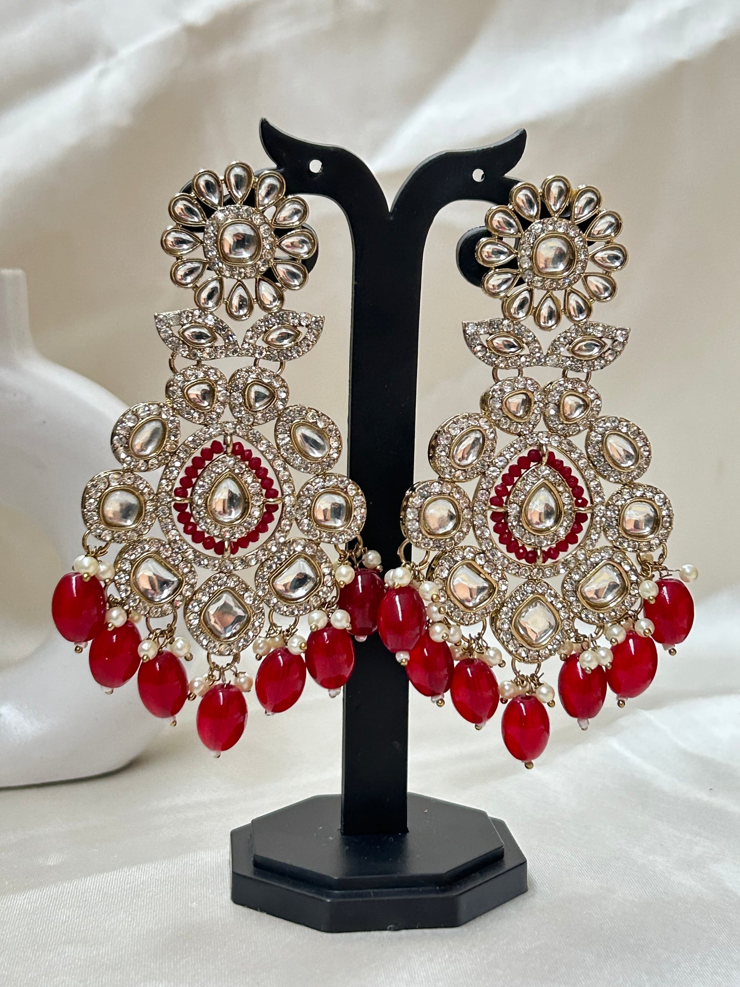 Vritika red Chandbali