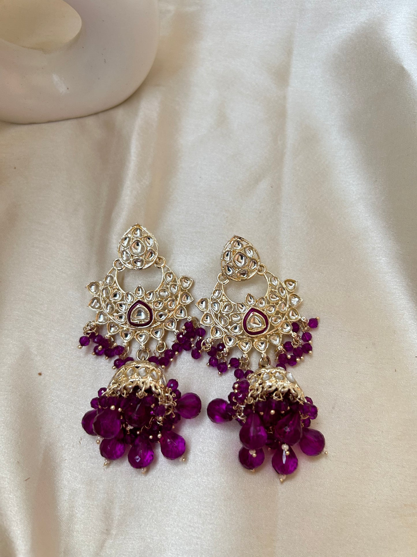 Swati purple jhumka