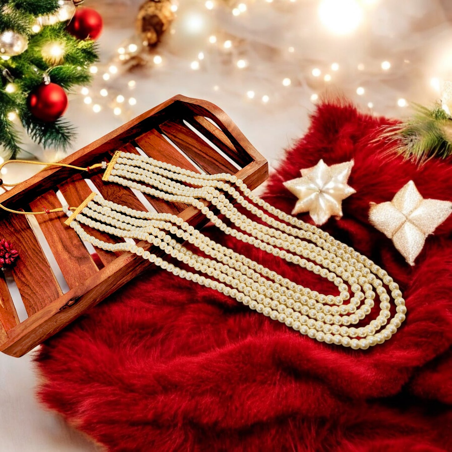 Neeta pearl long necklace.