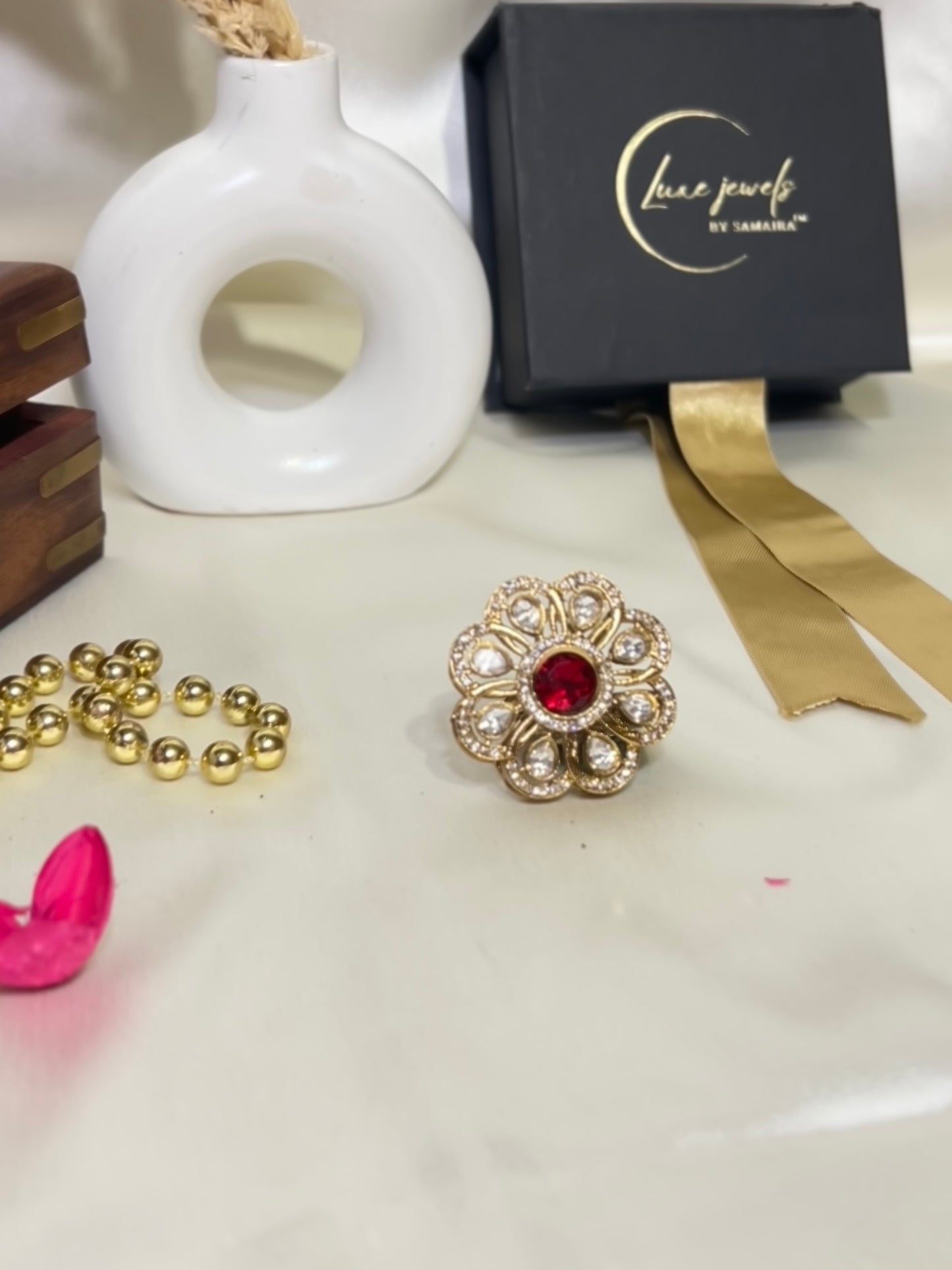Mayra Blooming Red Ring