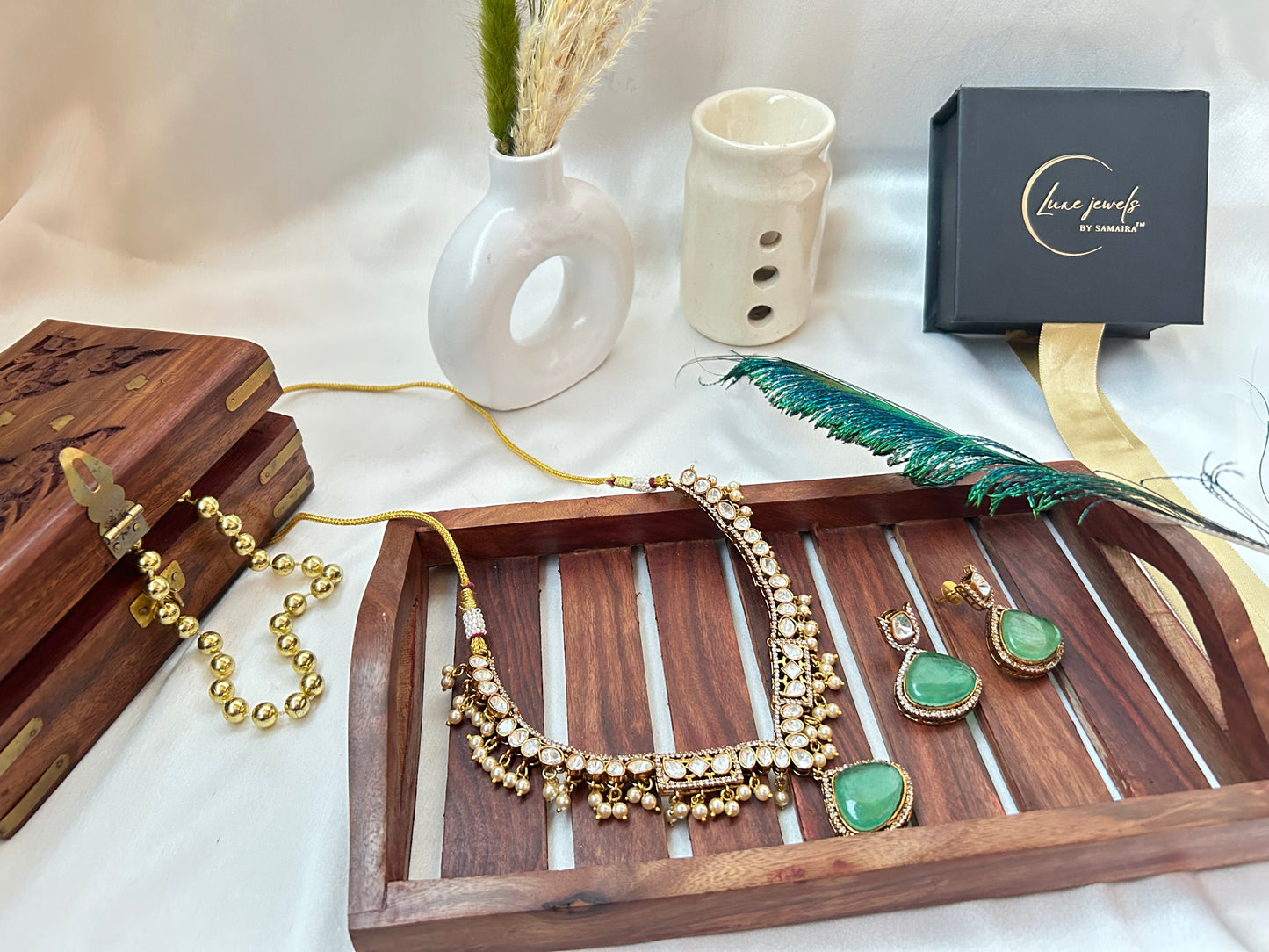 Sia green necklaceset